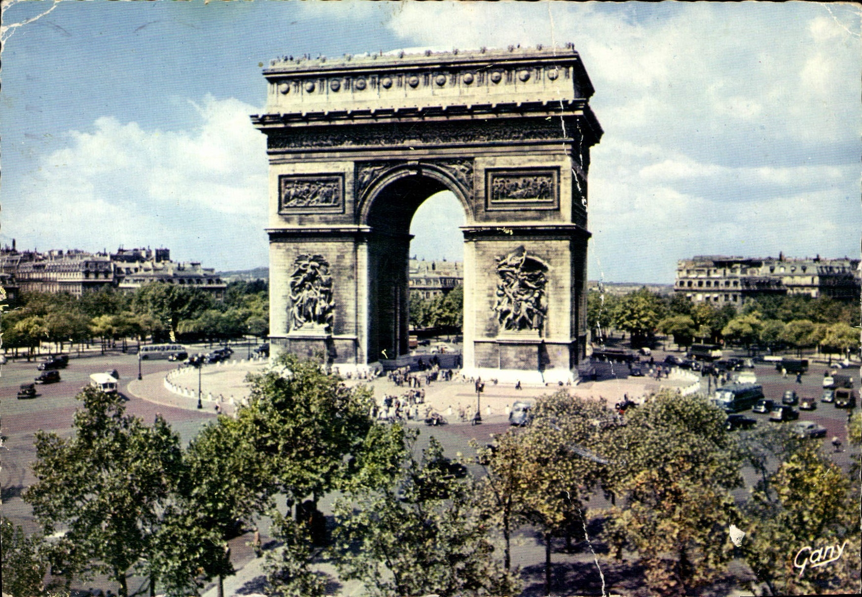 CPSM Paris La Place De I'Arc De Triomphe