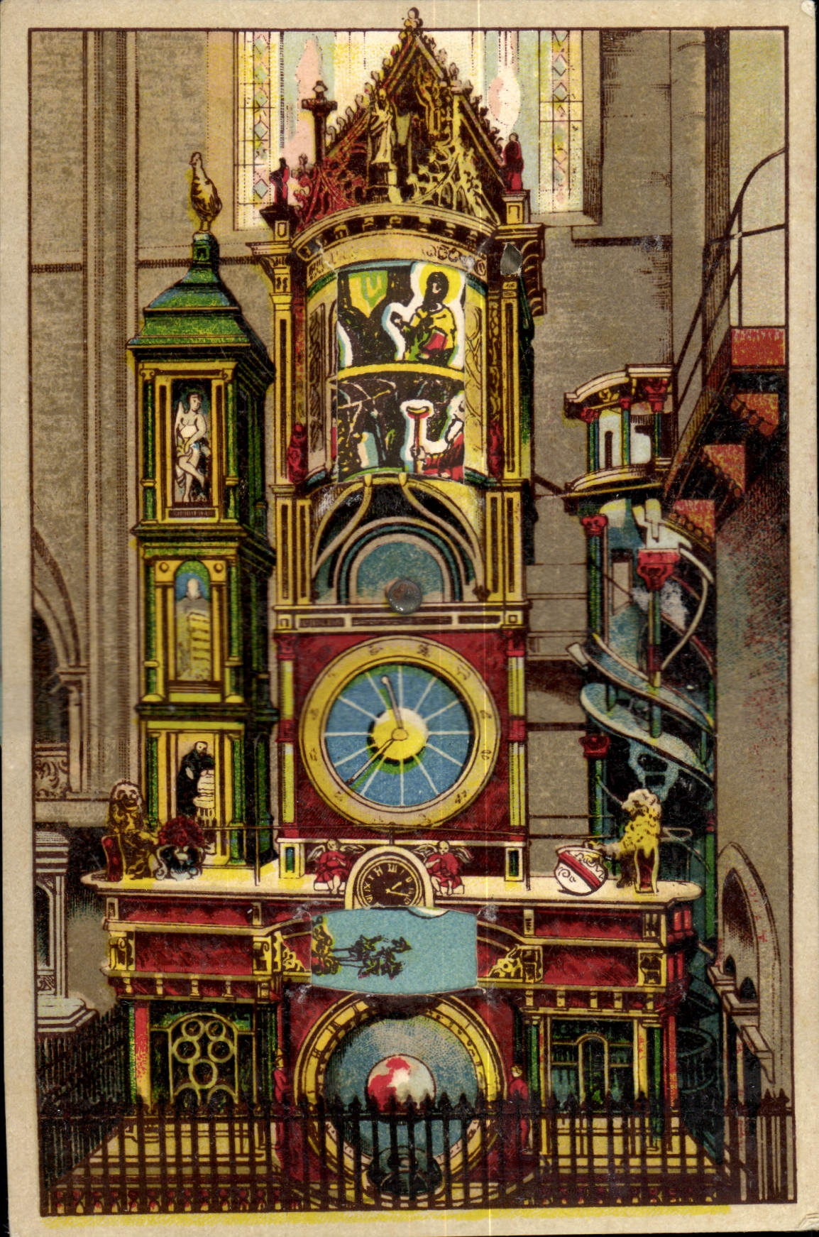 CPSM L'Horloge Astronomique De La Cathedrale Imprime