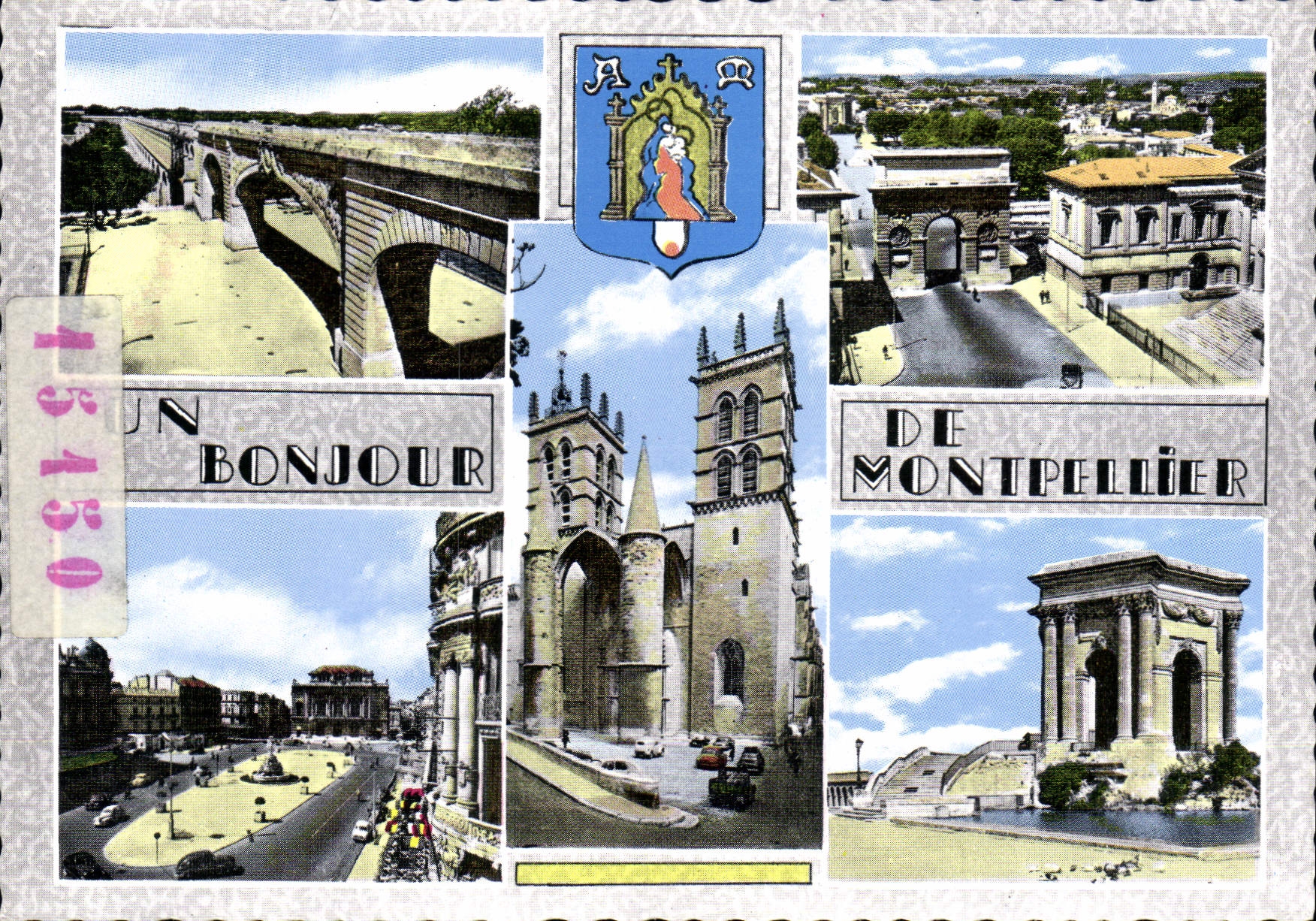 CPSM Montpellier L'Aqueduc St Clement La Place De la Comedie