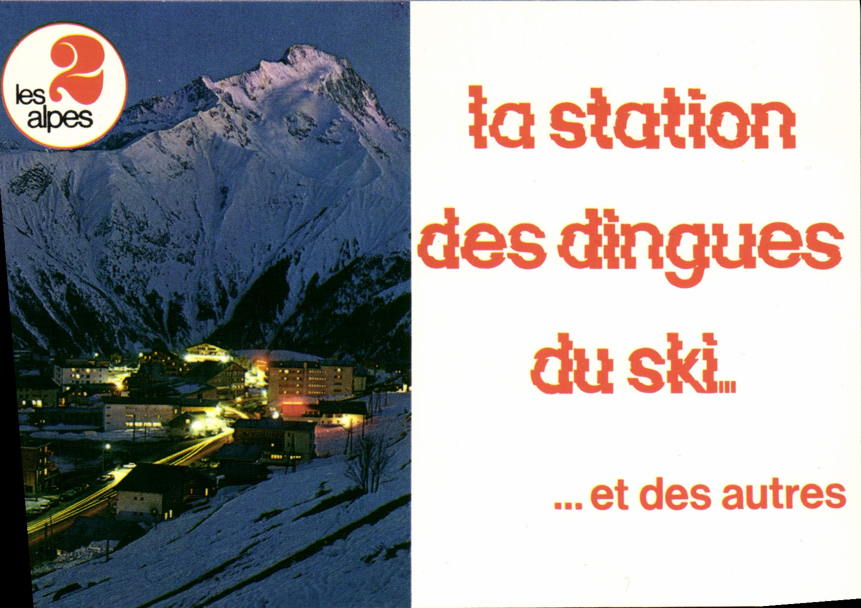 CPSM les 2 Alpes Vue Generale De Nuit