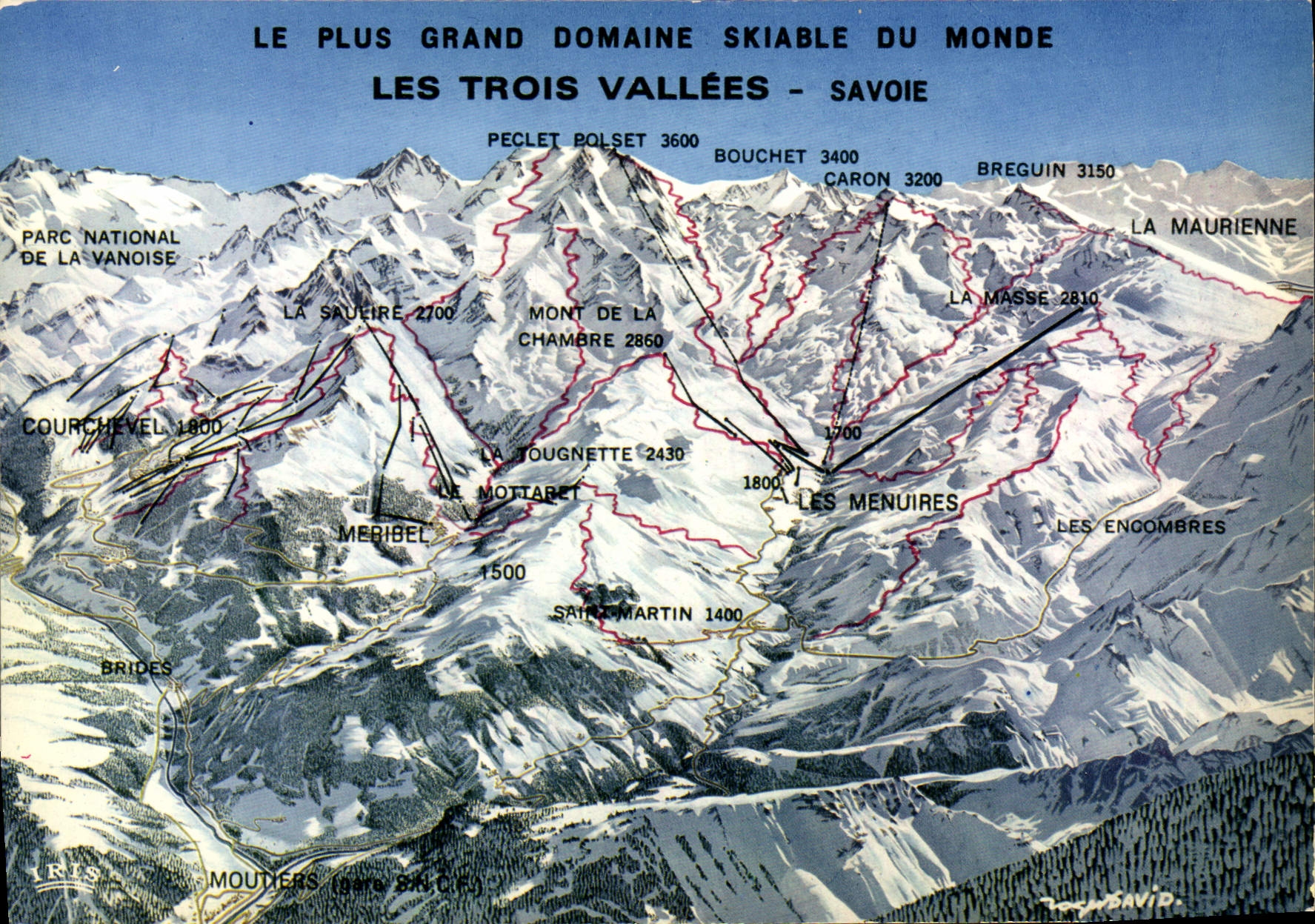 CPSM Les Trois Vallees Savoie France Courchevel Meribel