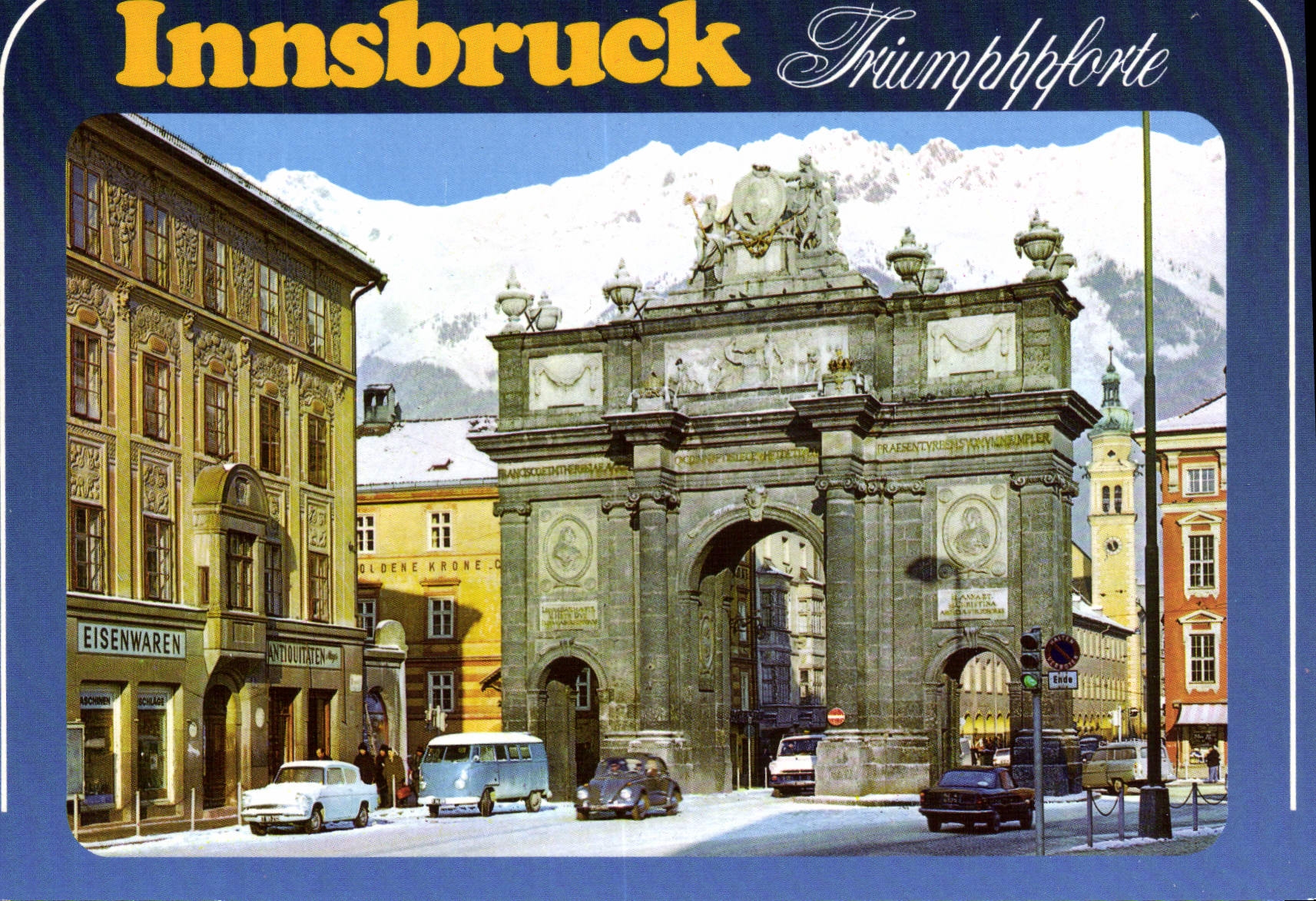 CPSM Olympiastadt Innsbruck Tirol Triumphpforte Gegen Die Nordkette