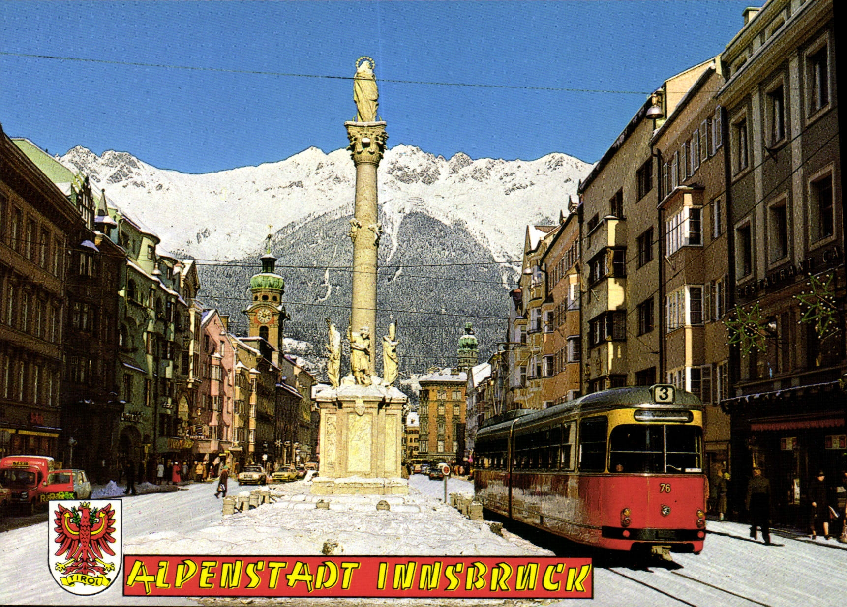 CPSM Alpenstadt Innsbruck Maria Theresien Strabe Mit Annasaule