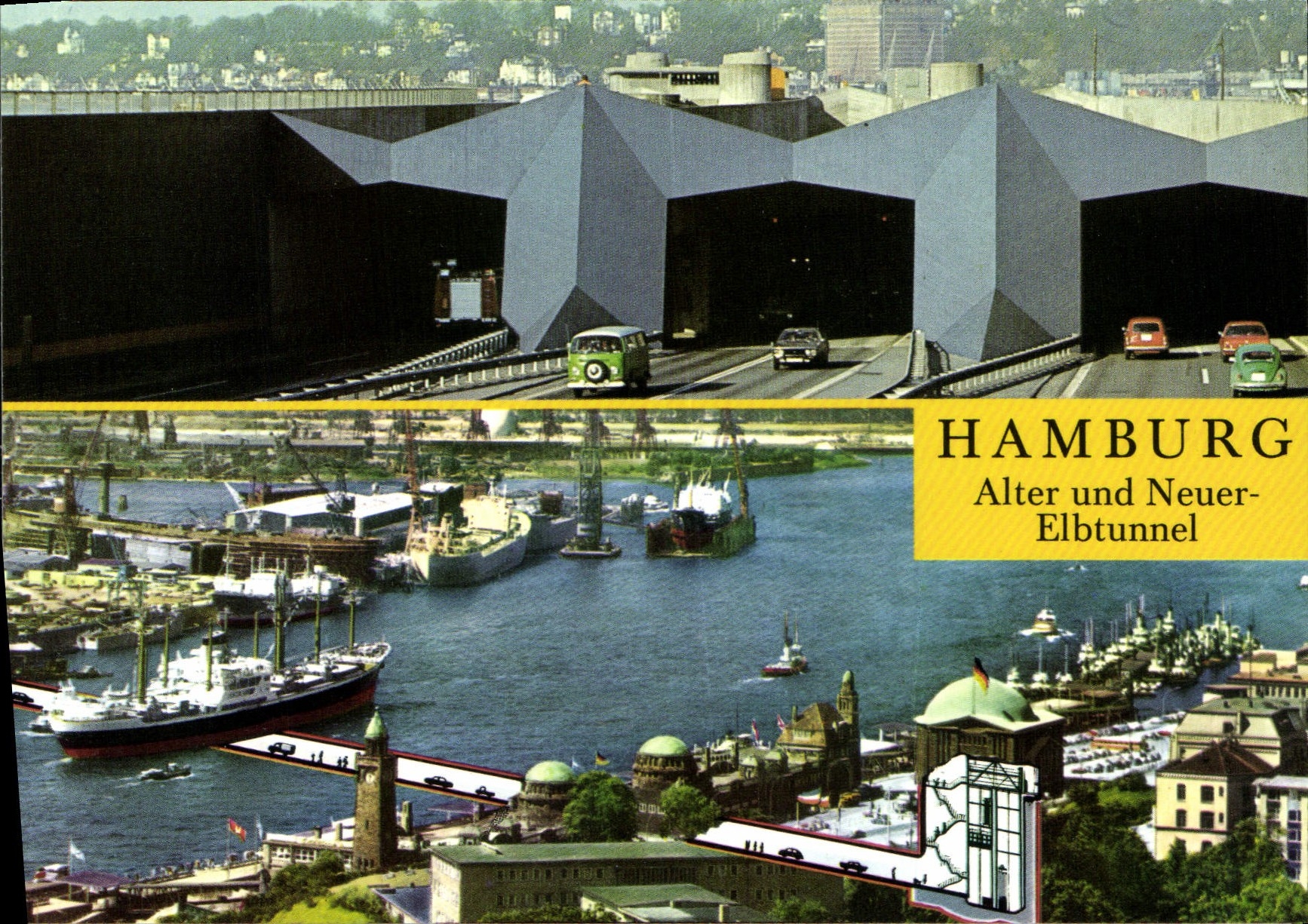 CPSM Hamburg Neuer Elbtunnel