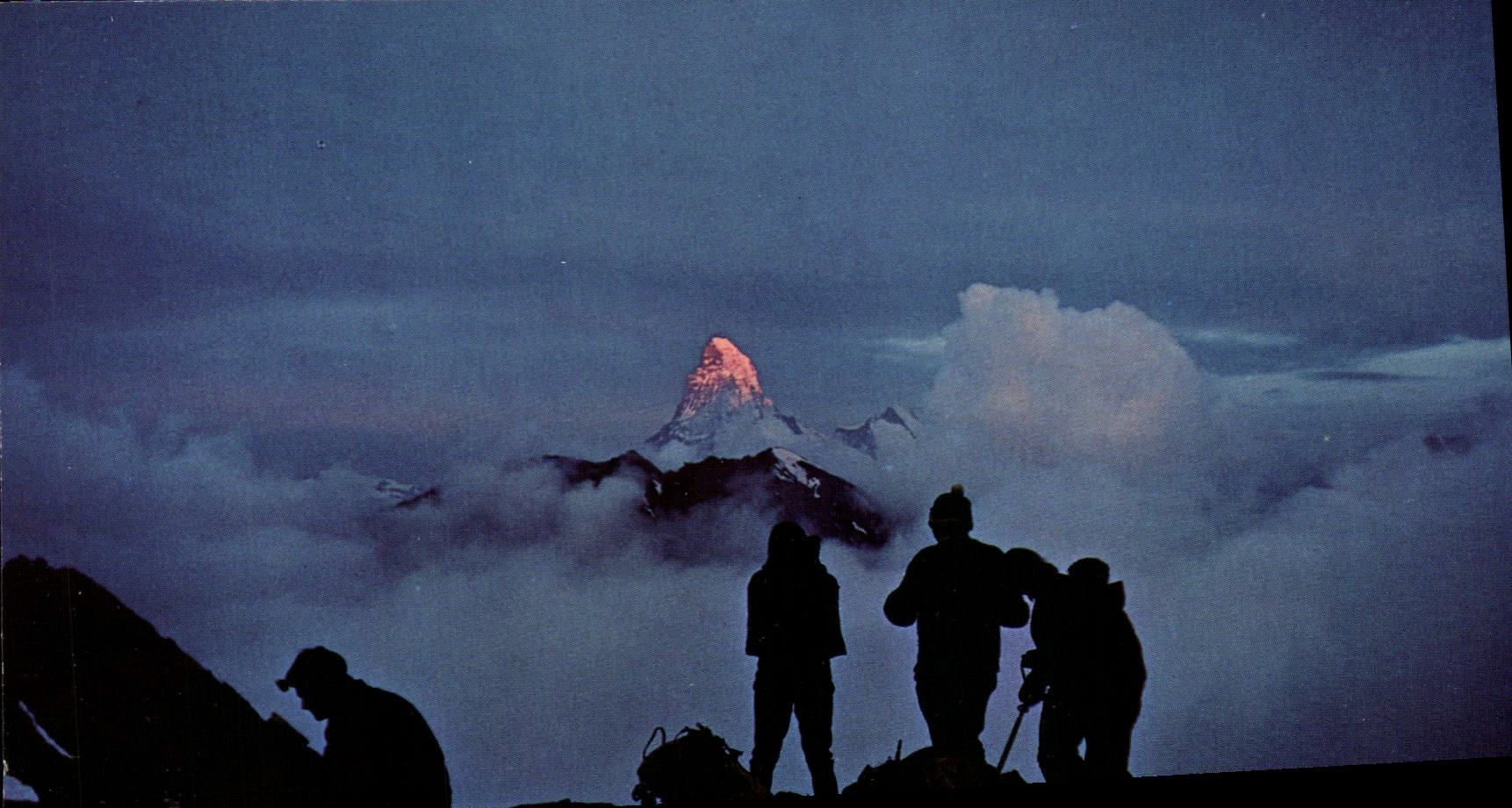 CPSM Schweiz Suisse Switzerland Sonnenaufgang Am Matterhorn Mont Cervin