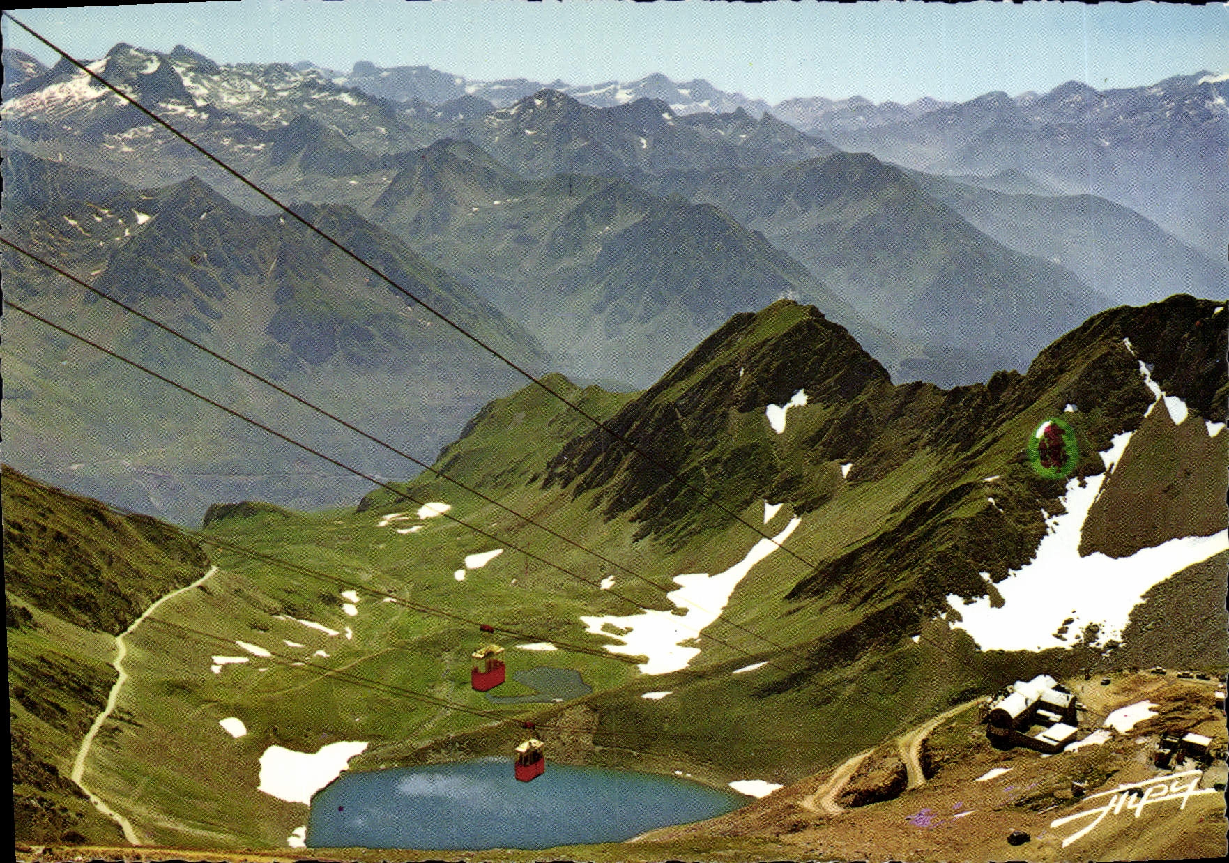 CPSM Les Pyrenees Le Telepherique Laquets Pic Du Midi