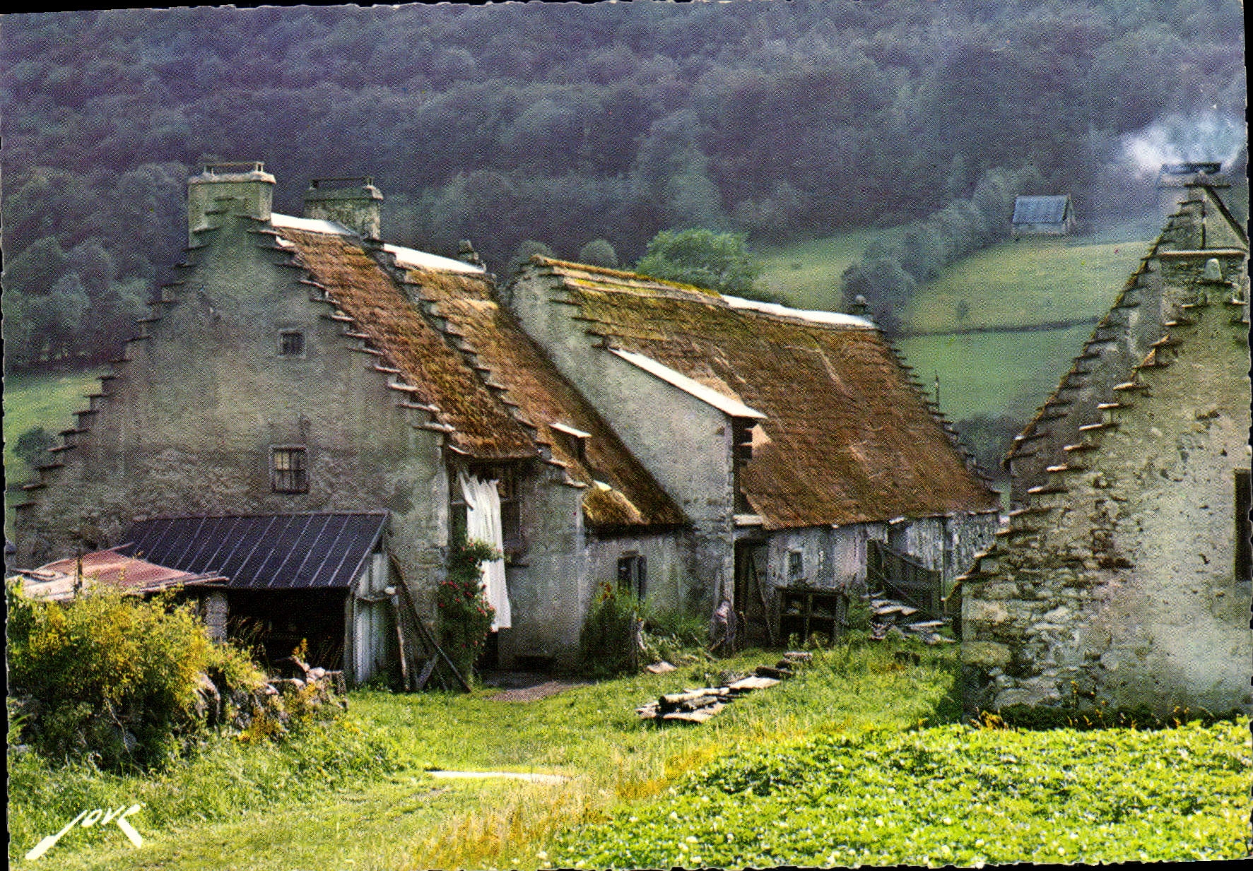 CPSM Les Pyrenees Vieille Ferme Typique Bigourdane