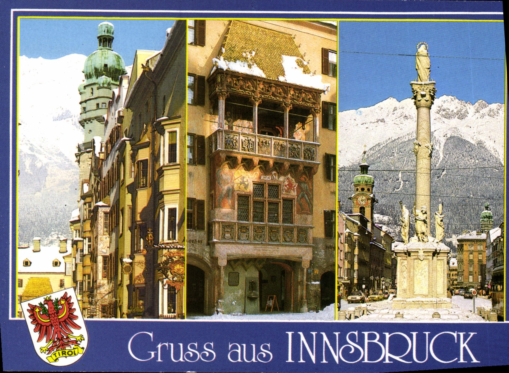 CPSM Alpenstadt Innsbruck Horzog Friedrich Strabe Mit Staditturm