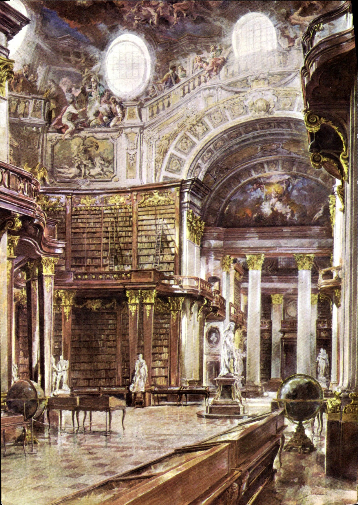 CPSM Osterreichische Nationalbibliothek Prunksaal