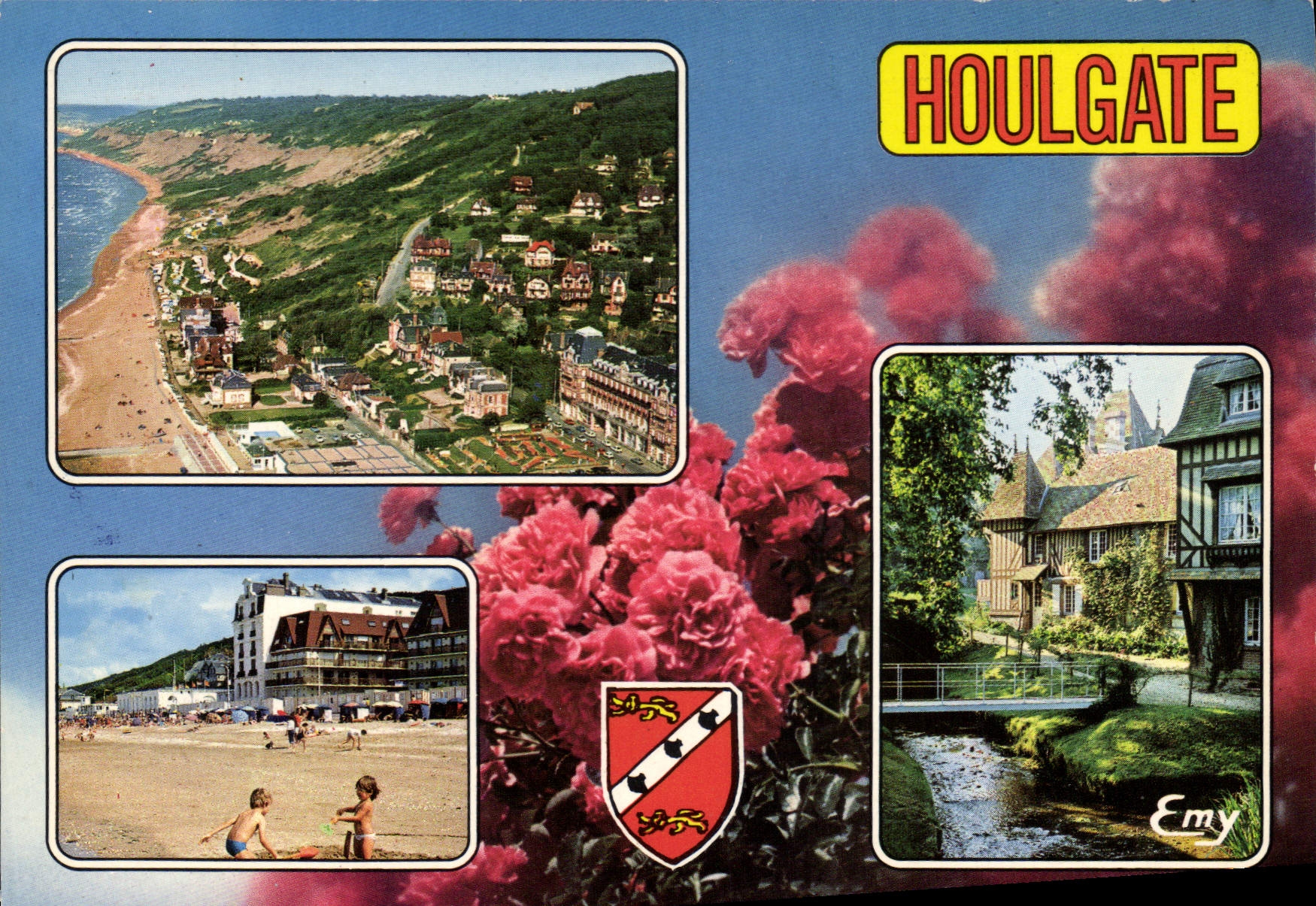 CPSM Houlgate Calvados Vue generale La Plage Le Moulin Landry