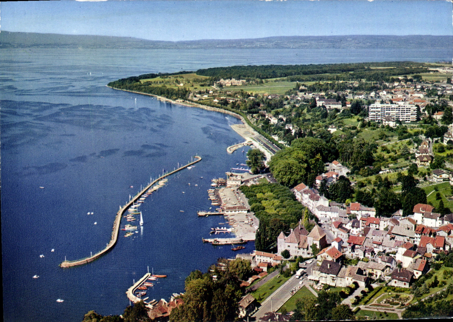 CPSM Thonon les Bains Vue aerienne