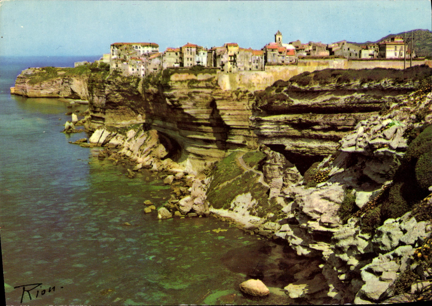 CPSM La Corse Inoubliable Bonifacio Vue generale et les Falaises