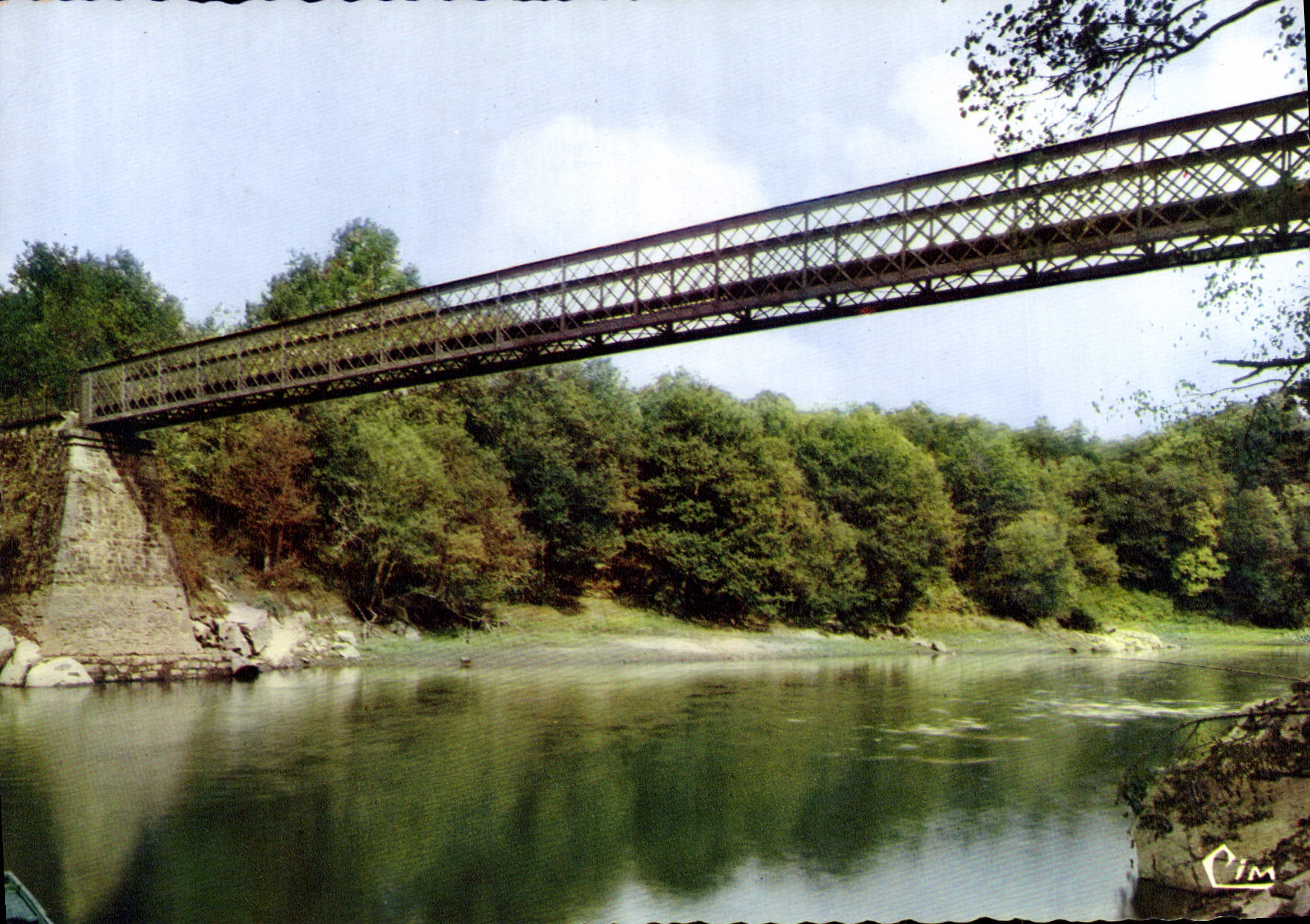 CPSM Lavaveix les Mines Creuse Passerelle de Chantaud