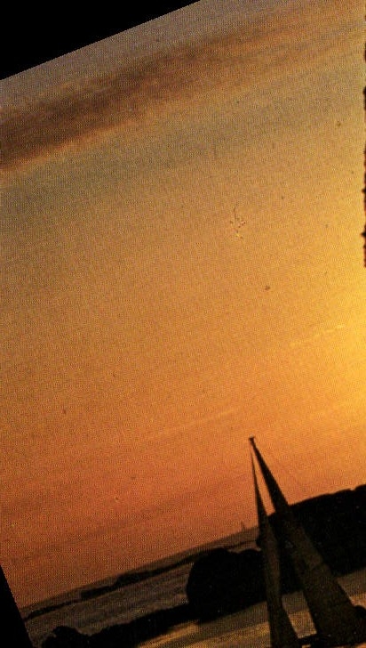 CPSM Soleil Couchant sur la Cote rocheuse 