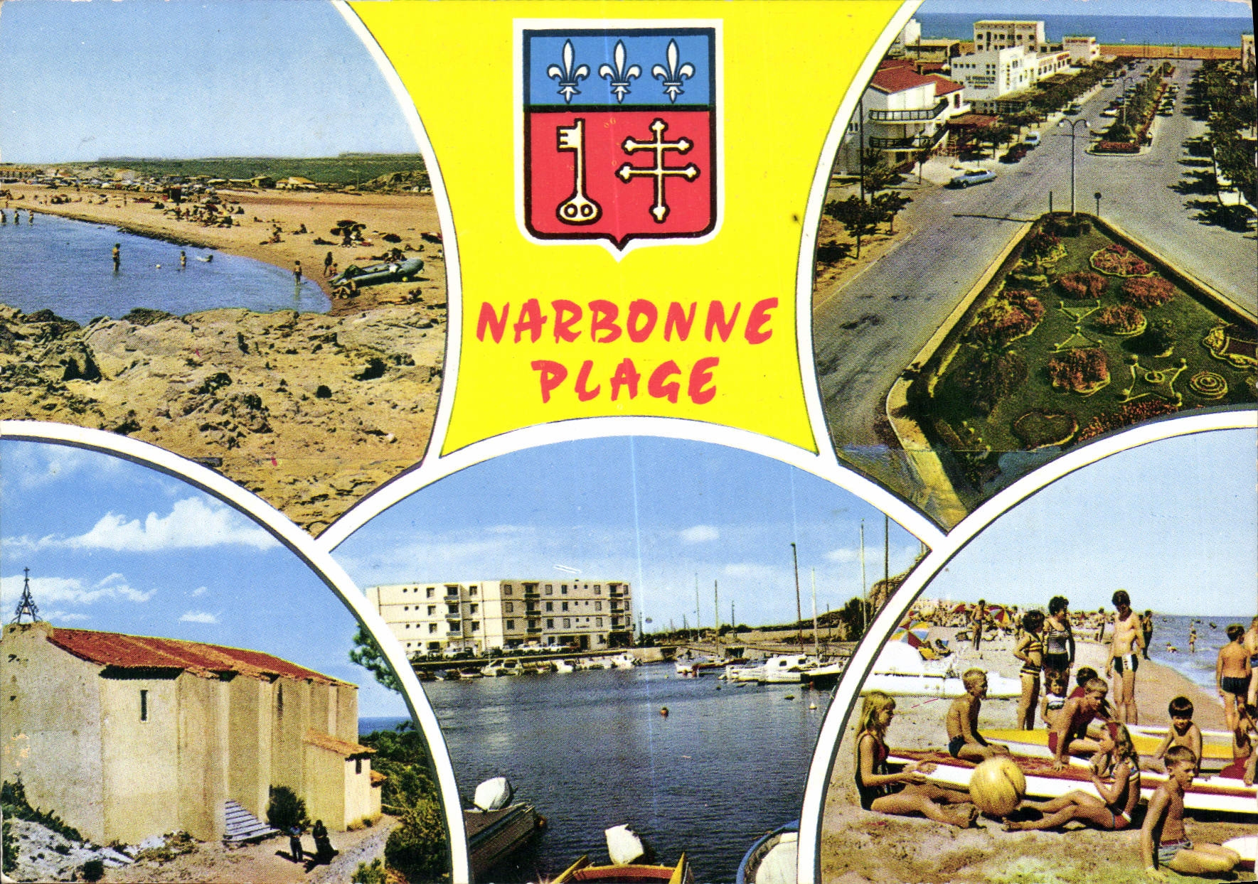 CPSM Narbonne Plage Aude La Plage vue de Rocher l'Arriveee