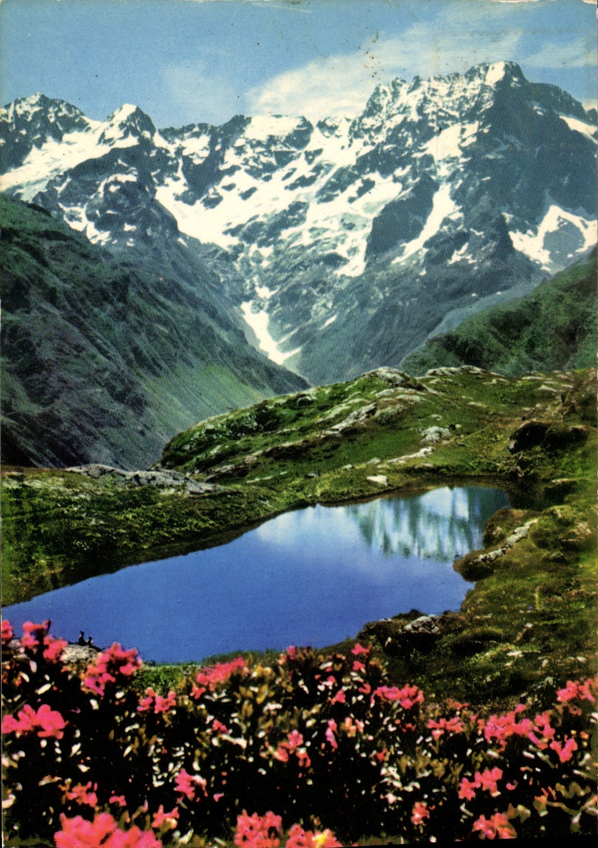 CPSM Les Alpes Pittoresques Le printemps en haute altitude Le Lac du Lauzon