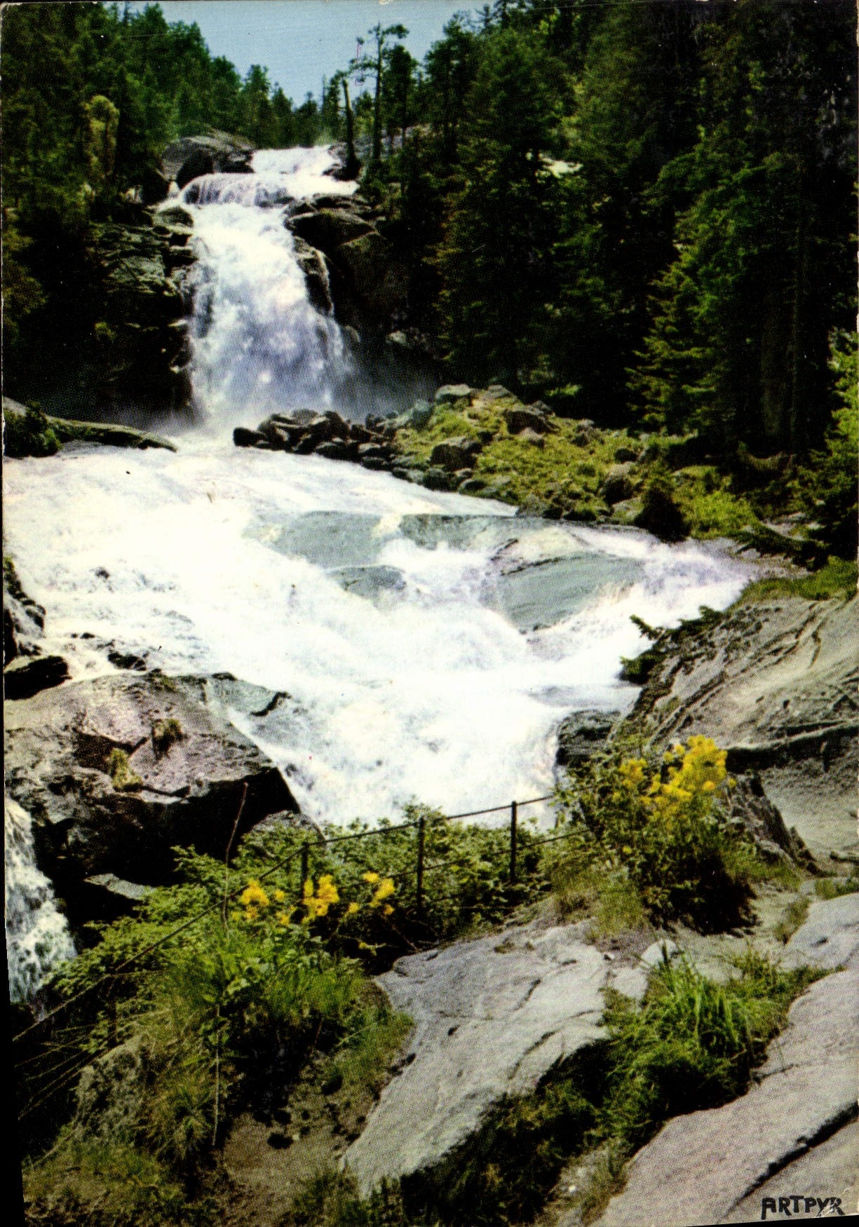 CPSM Hautes Pyrenees Cauterets Cascade du Pont d'Espagne