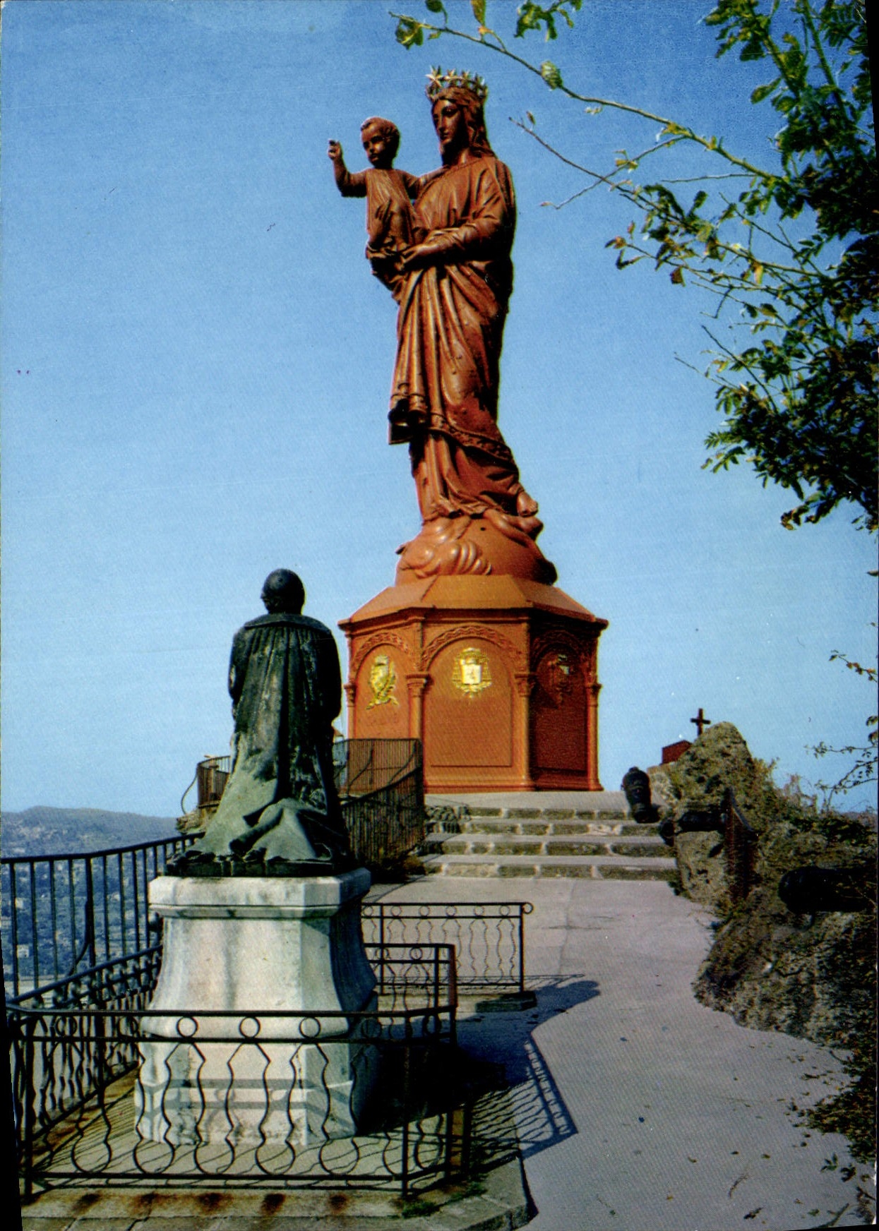 CPSM Le Puy Haute Loire Statue N D de France et monument Morhon 