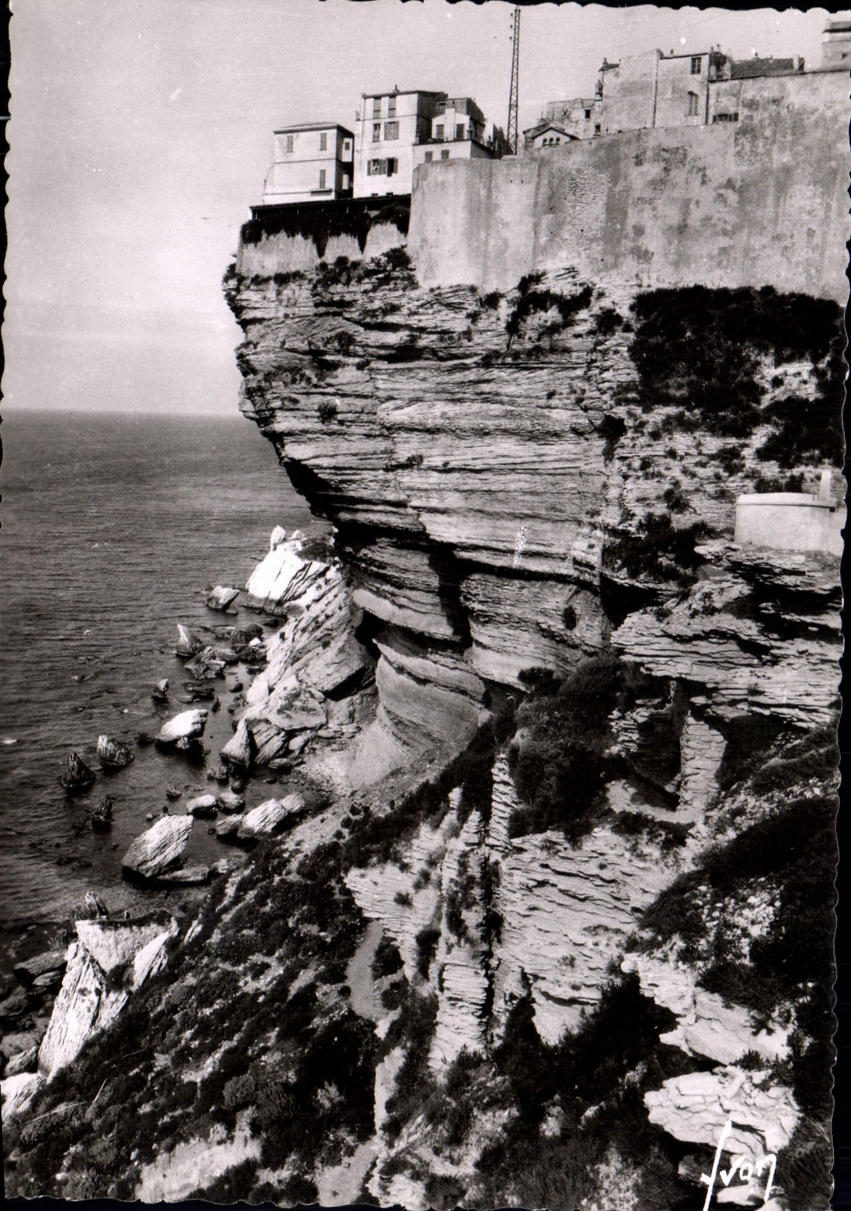 CPSM Bonfacio Corse La falaise 