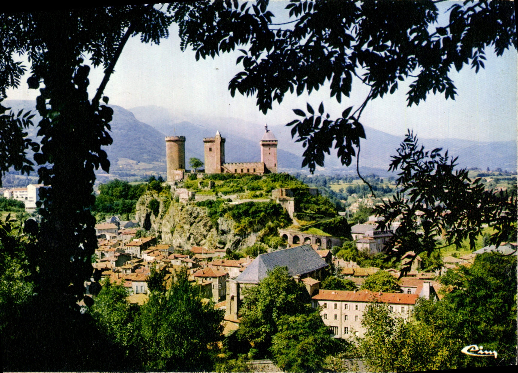 CPSM Foix Ariege Le Chateau et la Ville 