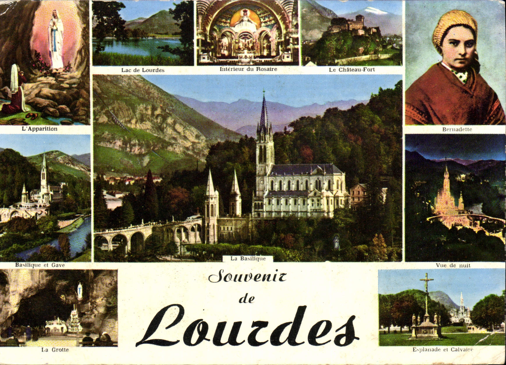 CPSM Nos Belles Pyrenees Souvenir de Lourdes 