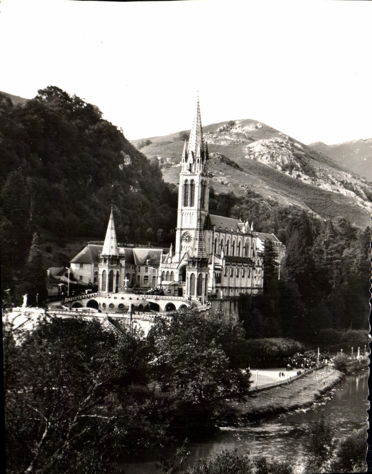 CPSM La France Mariale Basilique N D de Lourdes Le Gare 