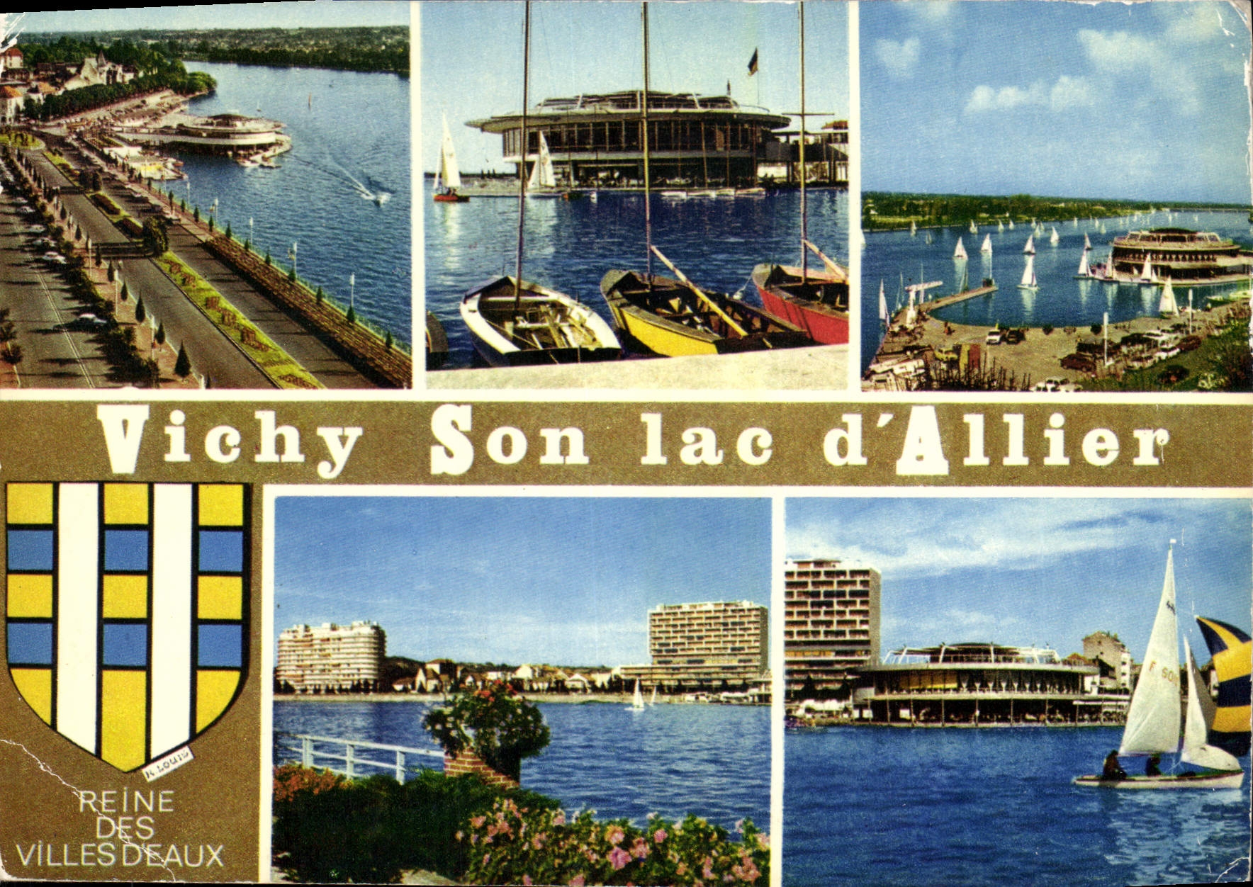 CPSM Vichy Allier Son lac d'Allier Tous les plaisirs nautiques 