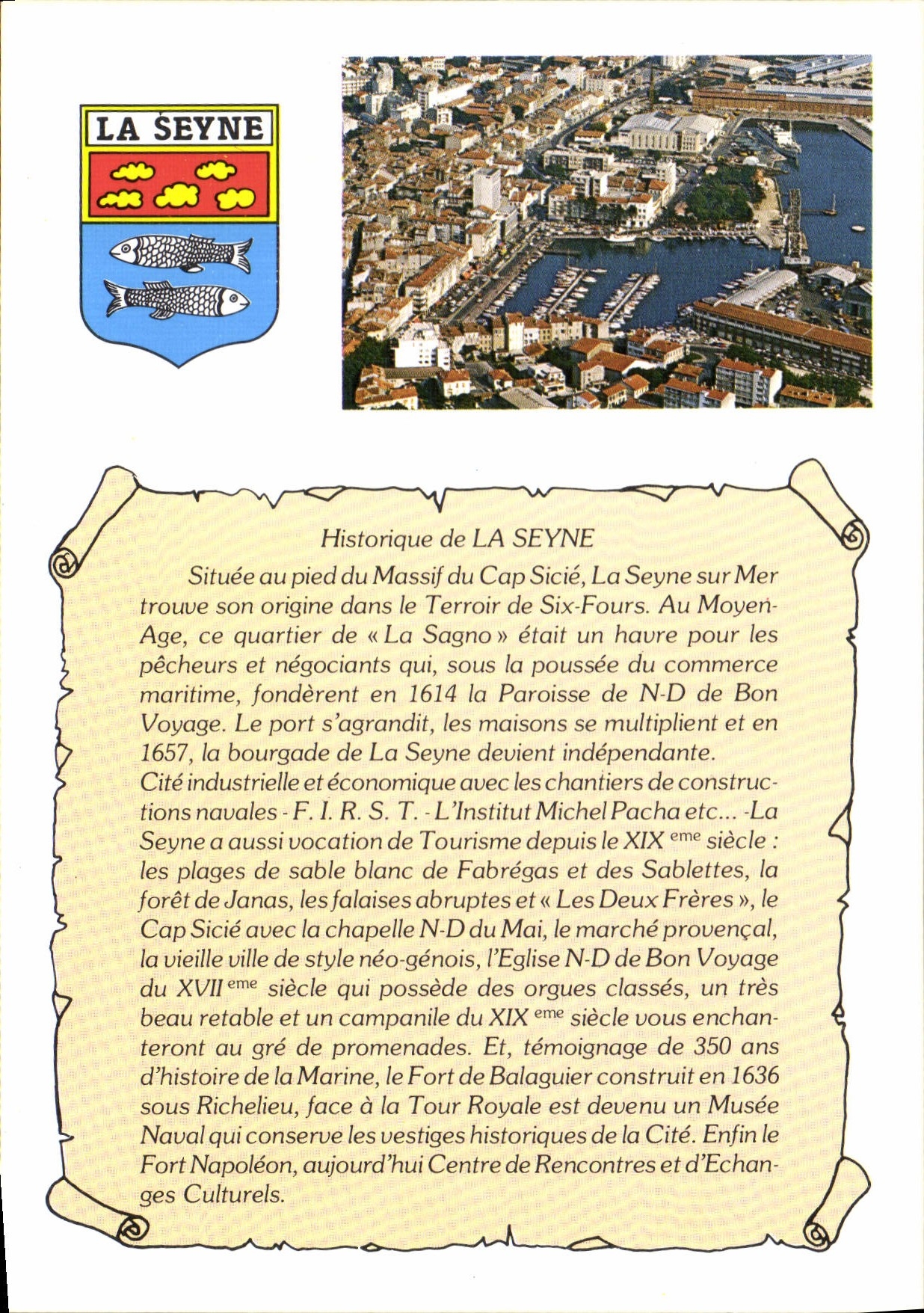 CPSM Historique de la Seyne sur Mer Lumiere et Beaute de la cote d'Azur