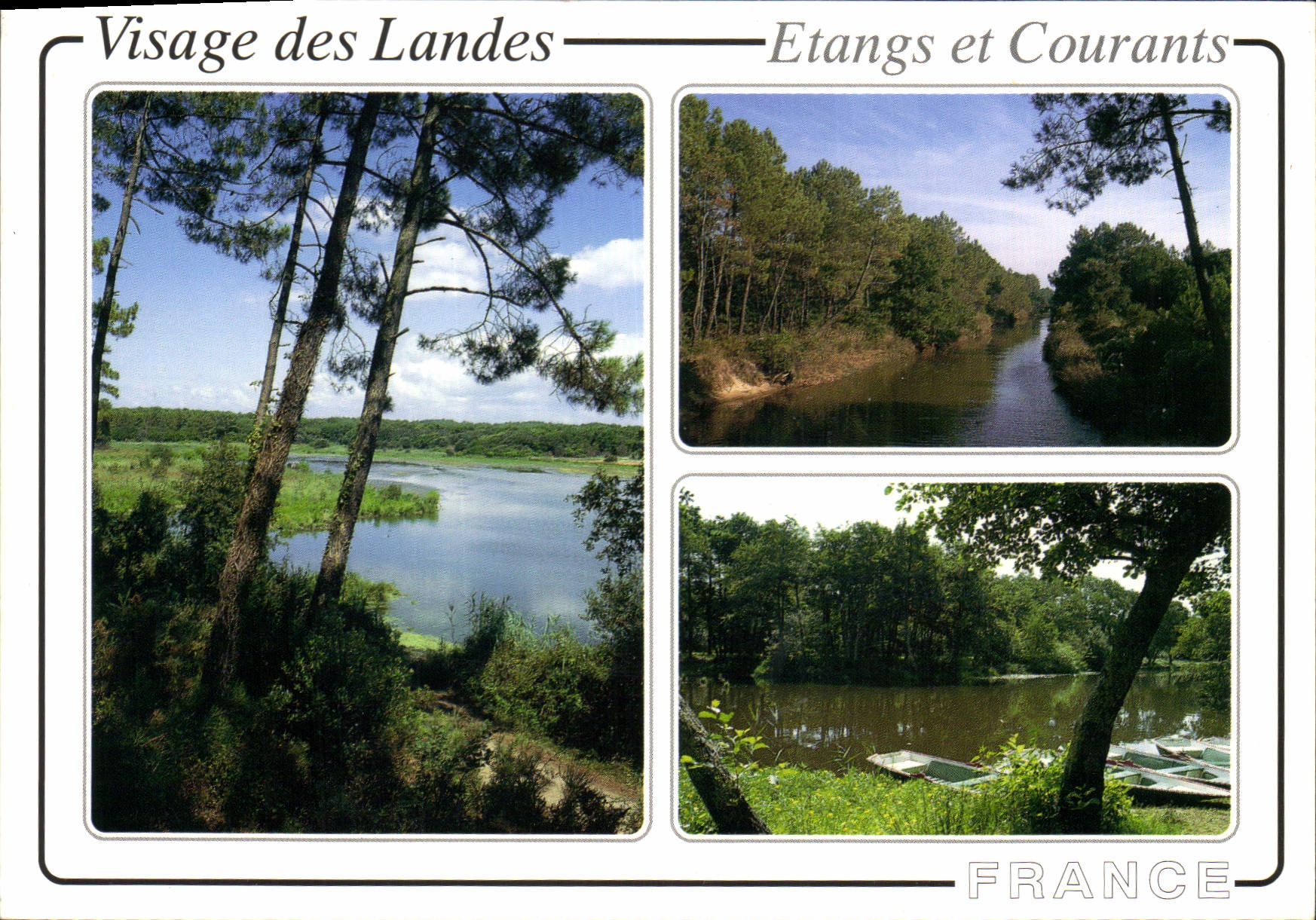 CPSM l'Etang et courannt de Mimizan Courant de Soustons 