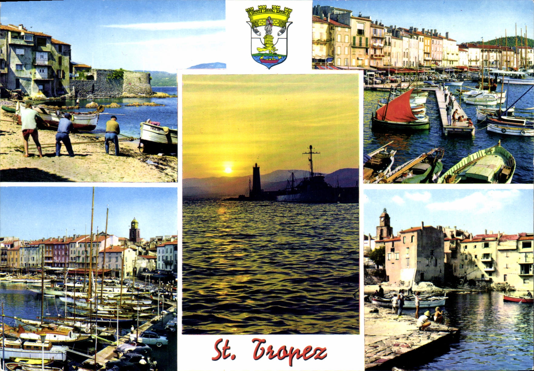 CPSM Le Cote d'Azur Saint Tropez Var La Ponche Pe Port