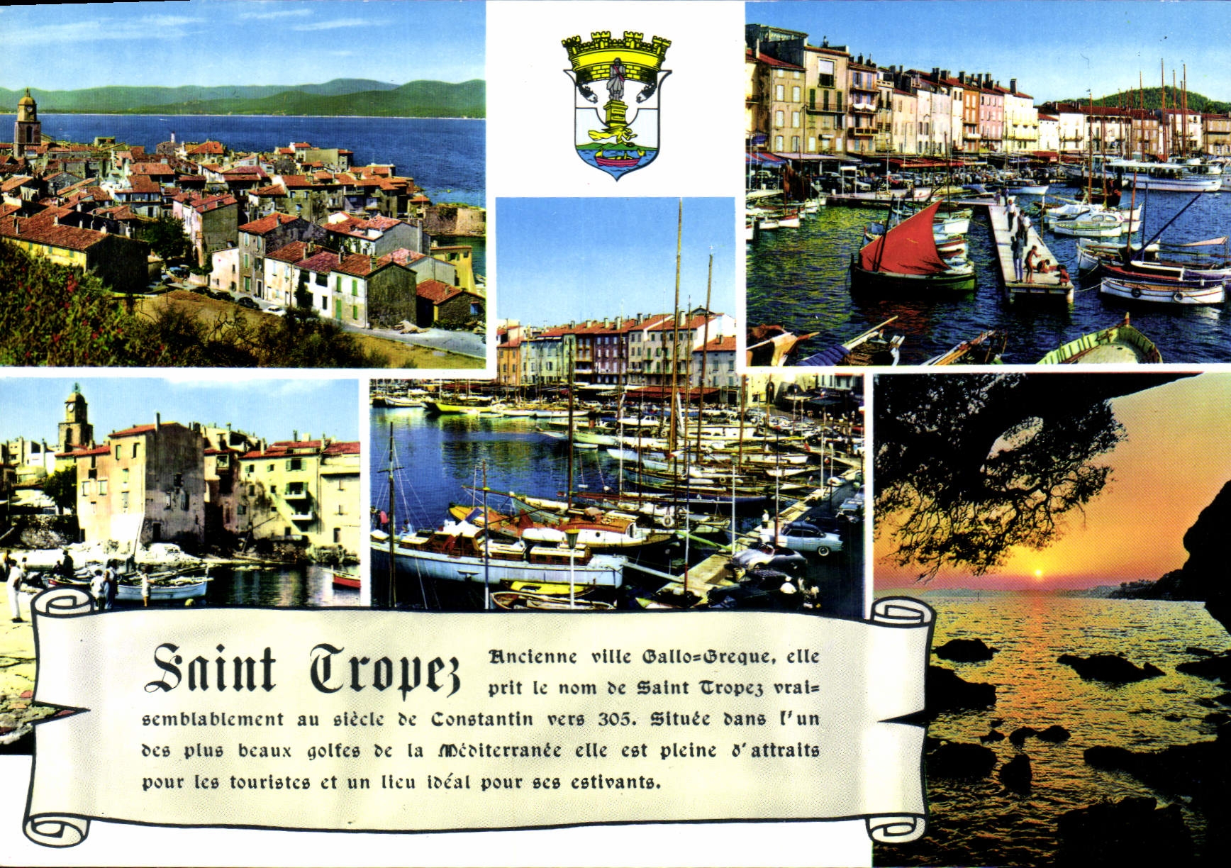 CPSM La Cote d'Azur saint Tropez Var Vue generale Le Port