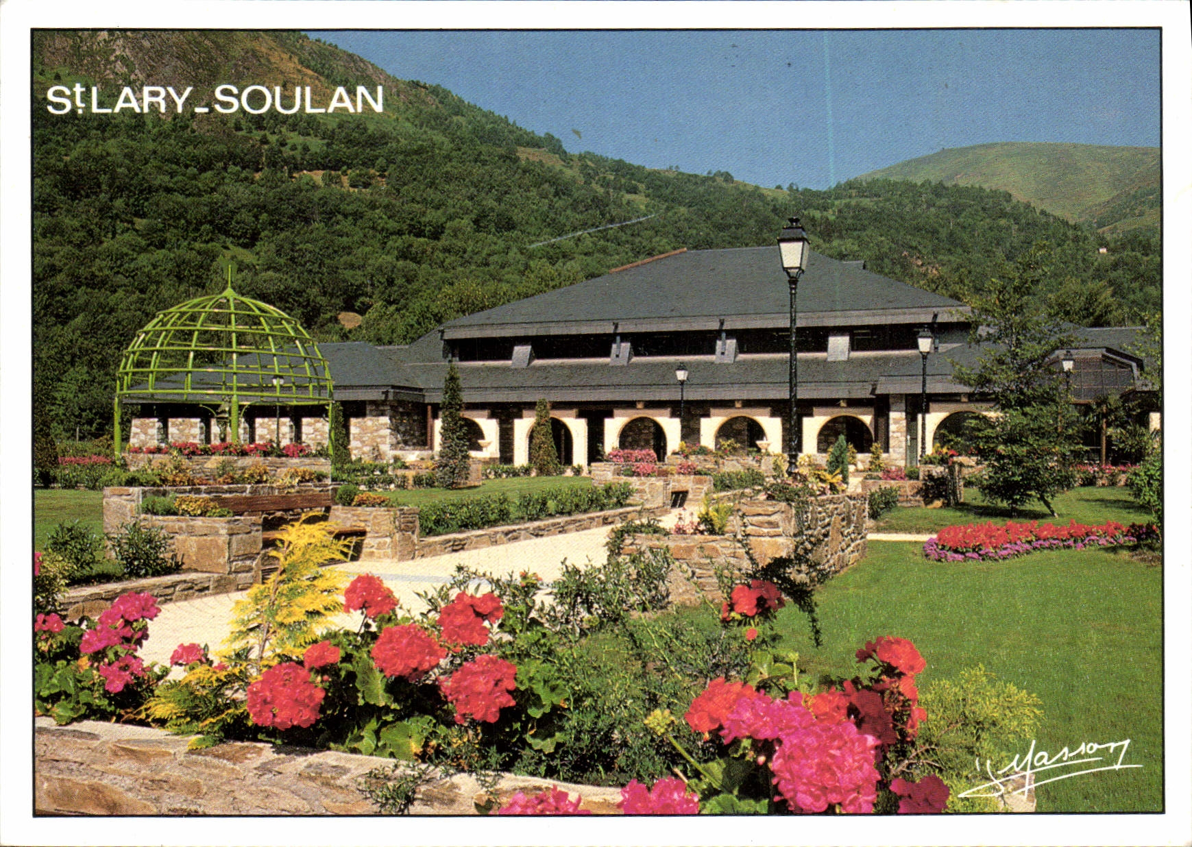 CPSM Hautes Pyrenees Saint Lary Les thermes et les jardins  