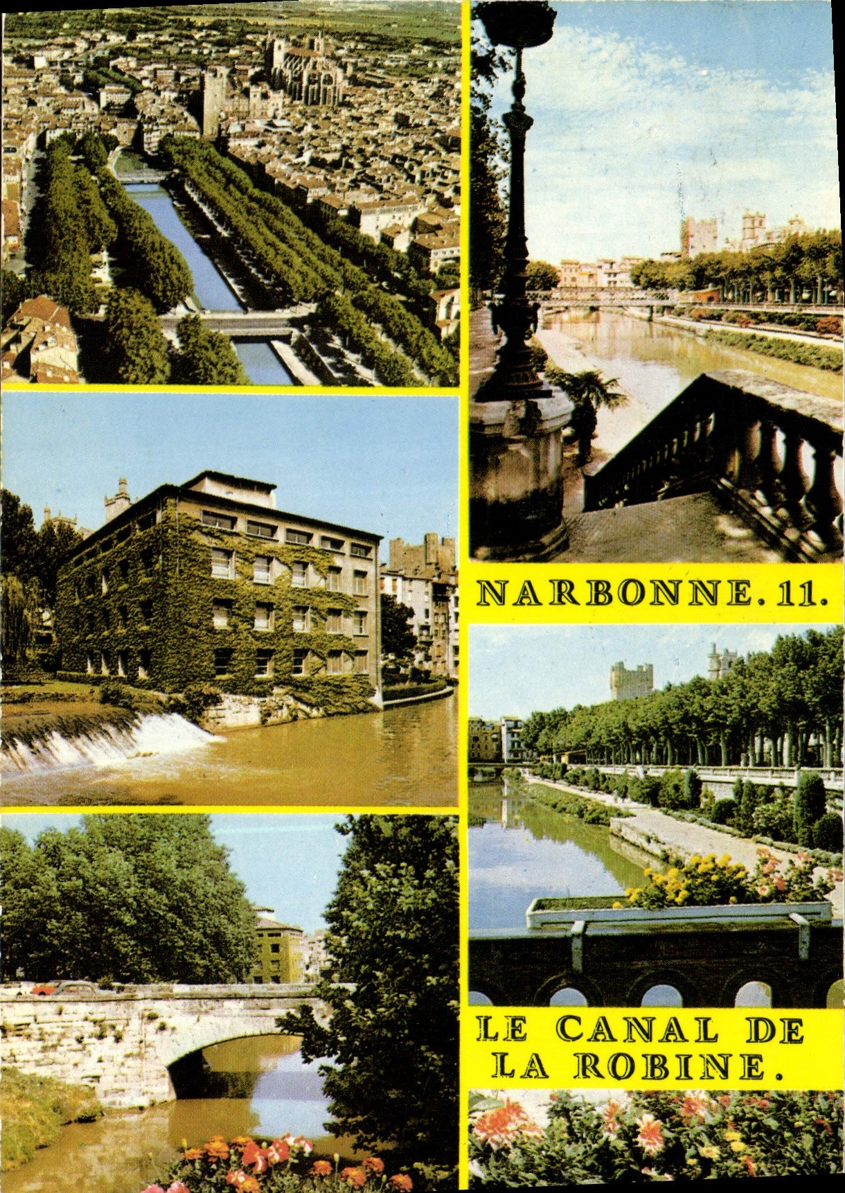 CPSM Narbonne Aude Vues sur la Ville et son canal