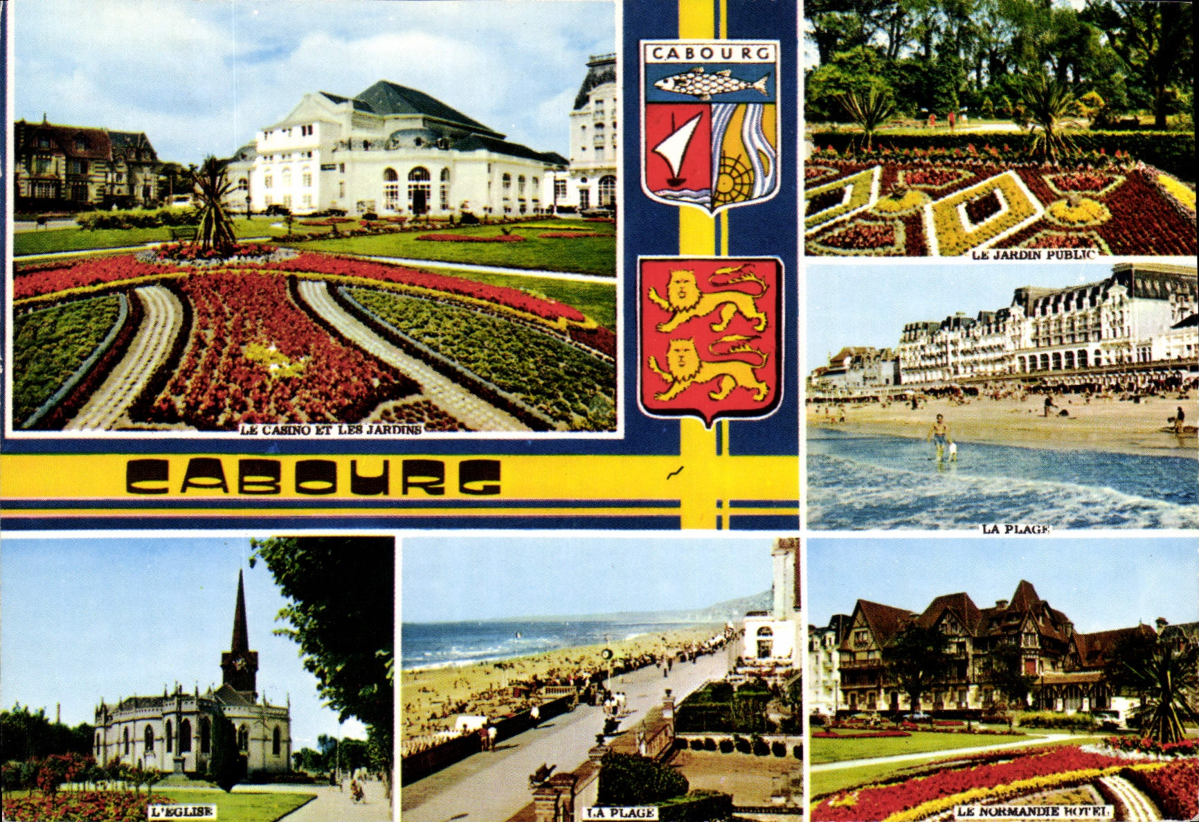 CPSM La Cote Fleurie Cabourg Calvados la plage des Fleurs