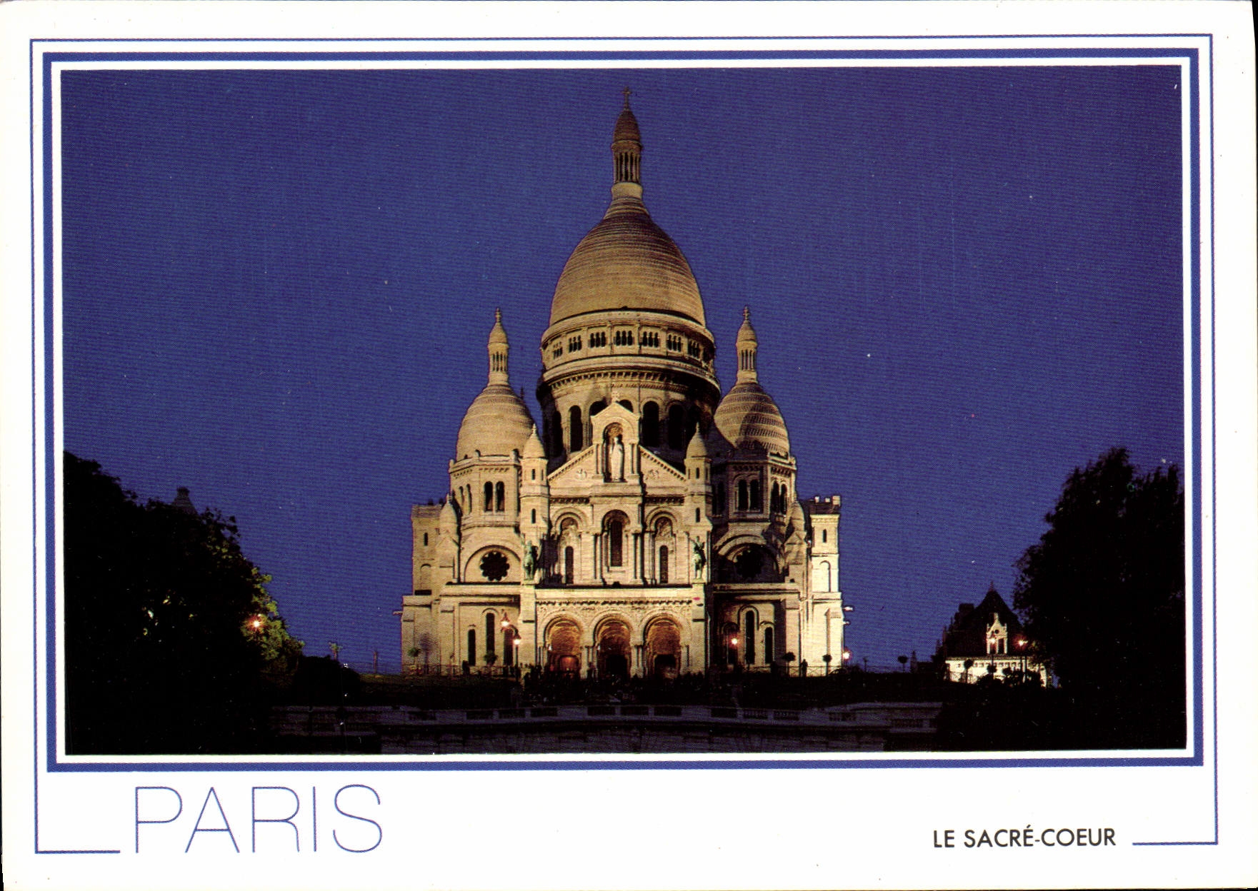 CPSM Paris la Basilique du Sacre Coeur Illuminee