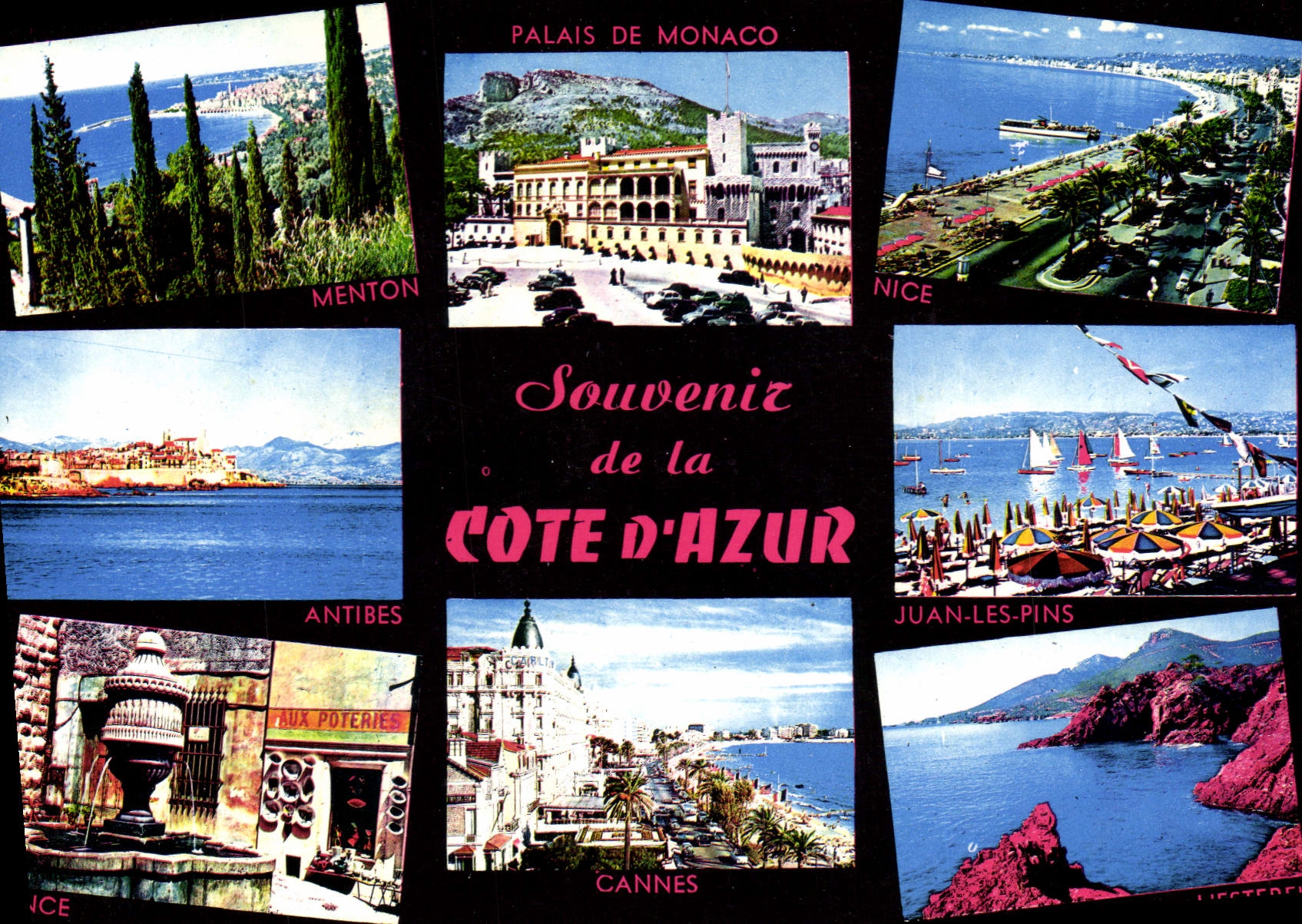 CPSM Souvenir de la Cote d'Azur 