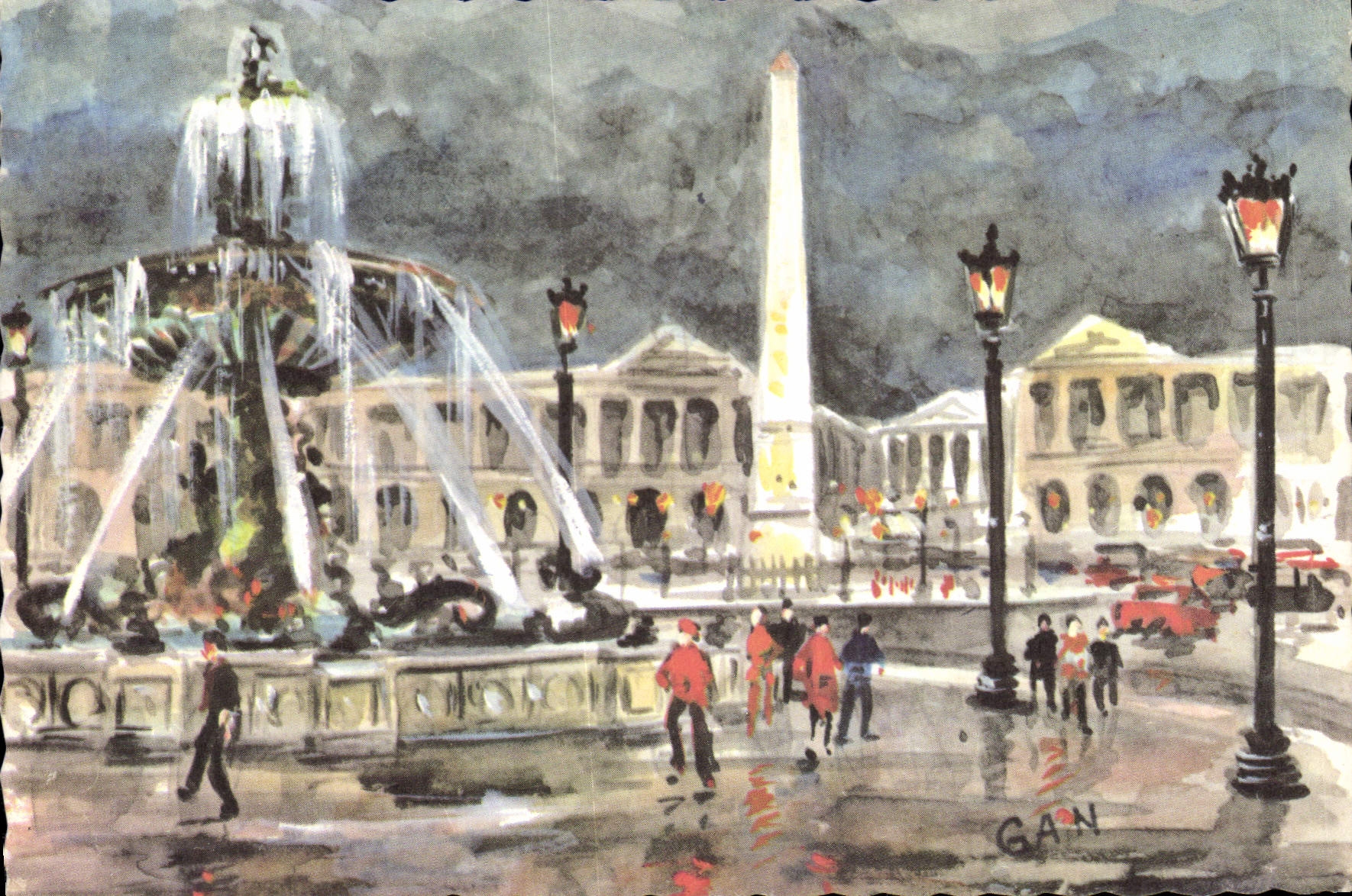 CPSM Paris place de la Concorde
