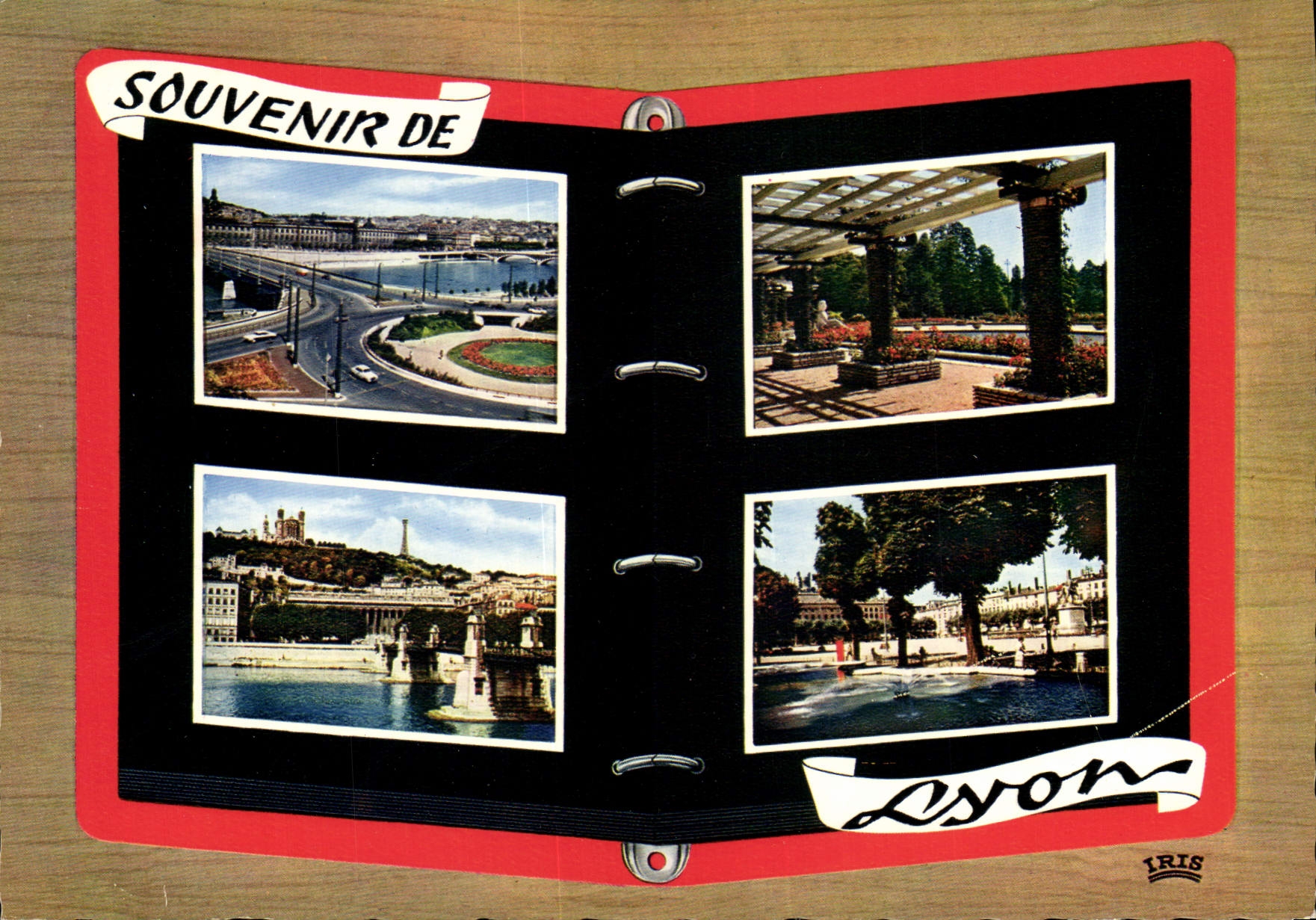 CPSM Lyon pont de la Guillotiere la Roseraie pont du palais de justice place Bellecour 