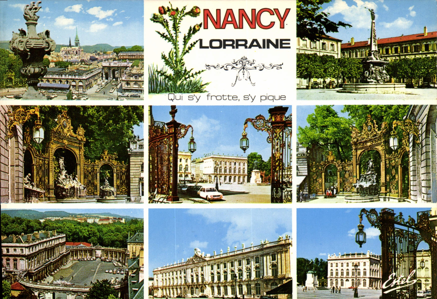CPSM Nancy Meurthe et Moselle la place Stanislos la Carriere et Saint Epvre la place d'Alliance font