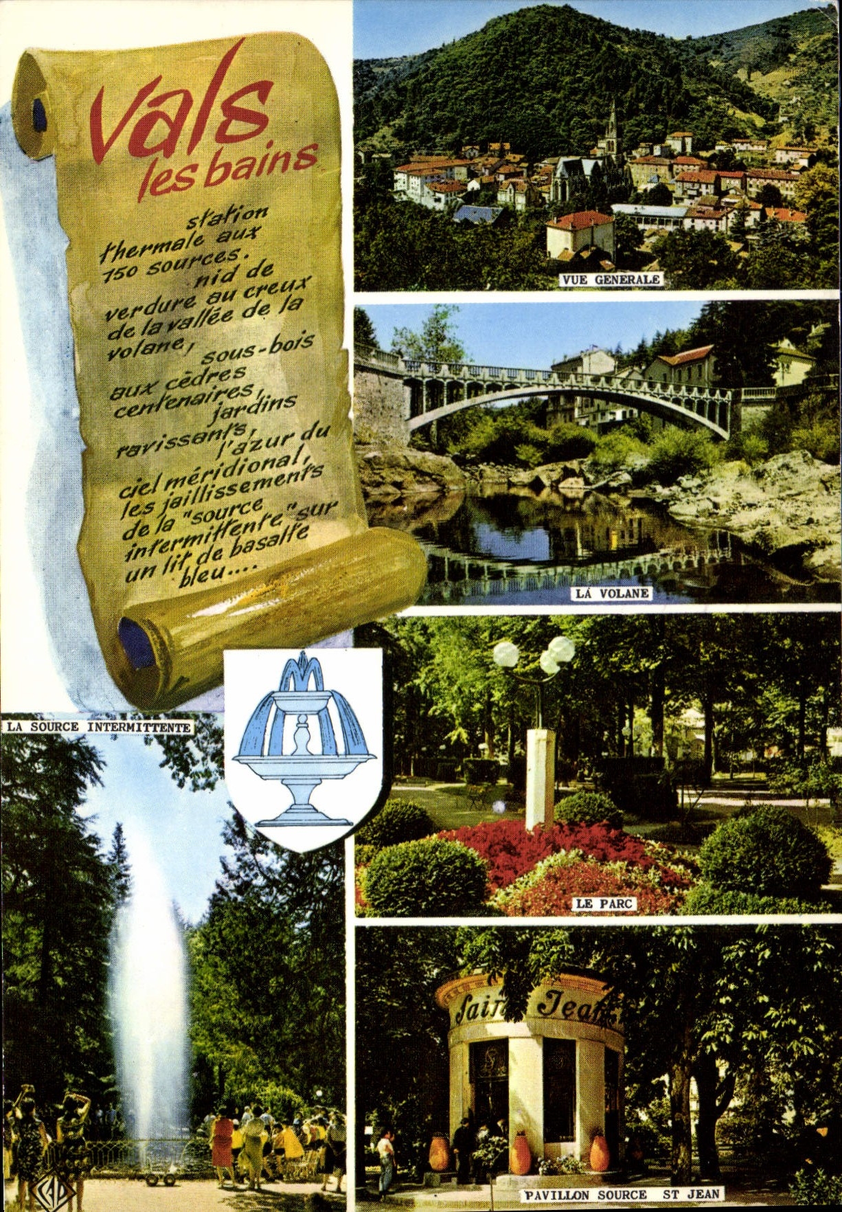 CPSM Ardeche Pittoresque Vals les Bains centre Thermal et touristique 