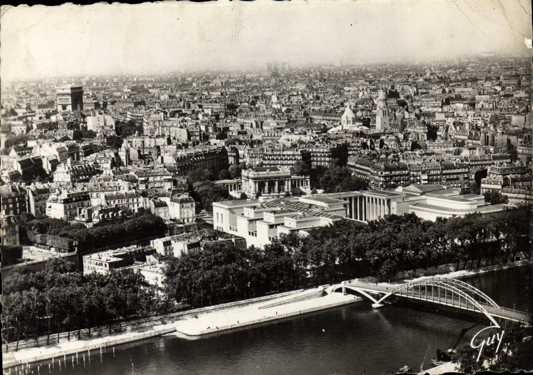 CPSM Paris et ses Merveilles Panorama sur Paris vue prise de la Tour Eiffel