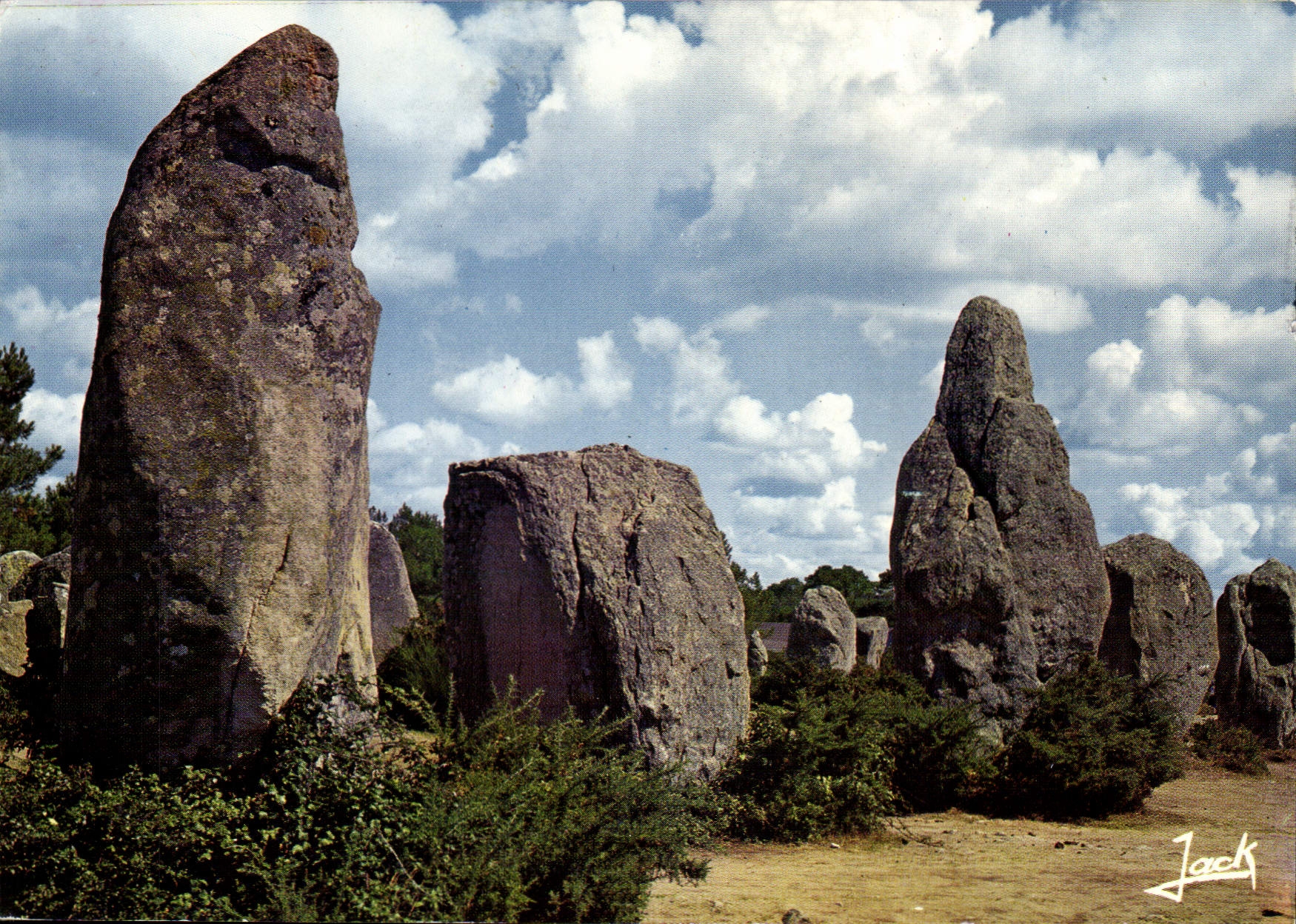 CPSM Couleurs de Bretagne Carnac Alignements du Menec 