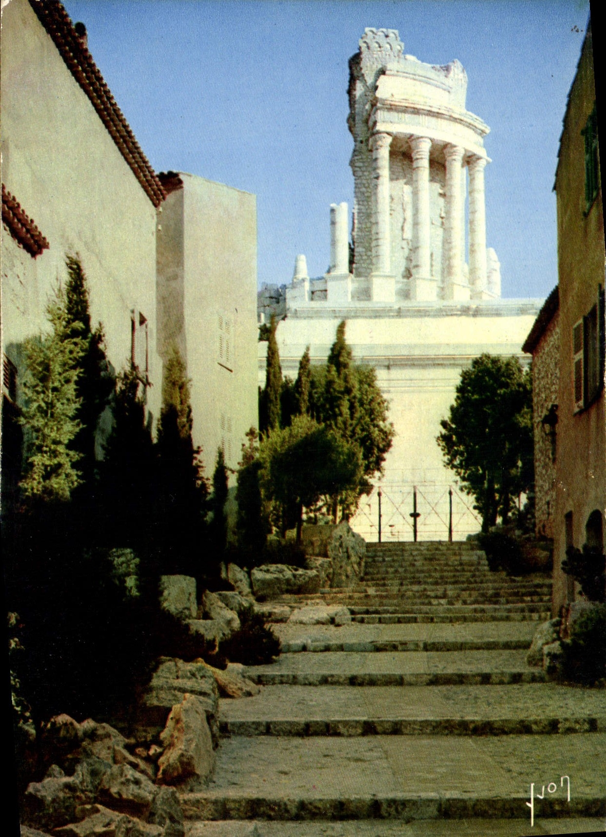 CPSM La cote d'Azur miracle de la nature la Turbie Alpes Maritimes le Trophee d'Auguste