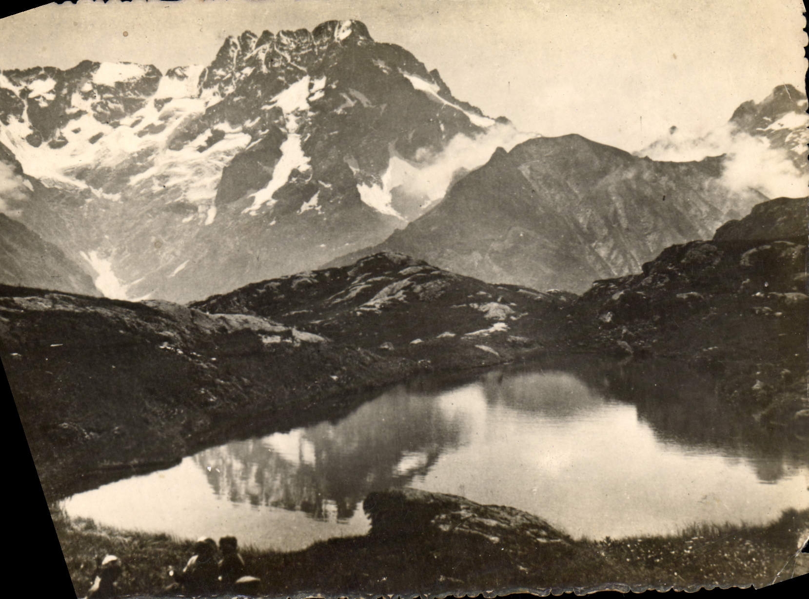 CPSM Les Alpes Valgaudemar Lac du Lauzon au fond le Sirac