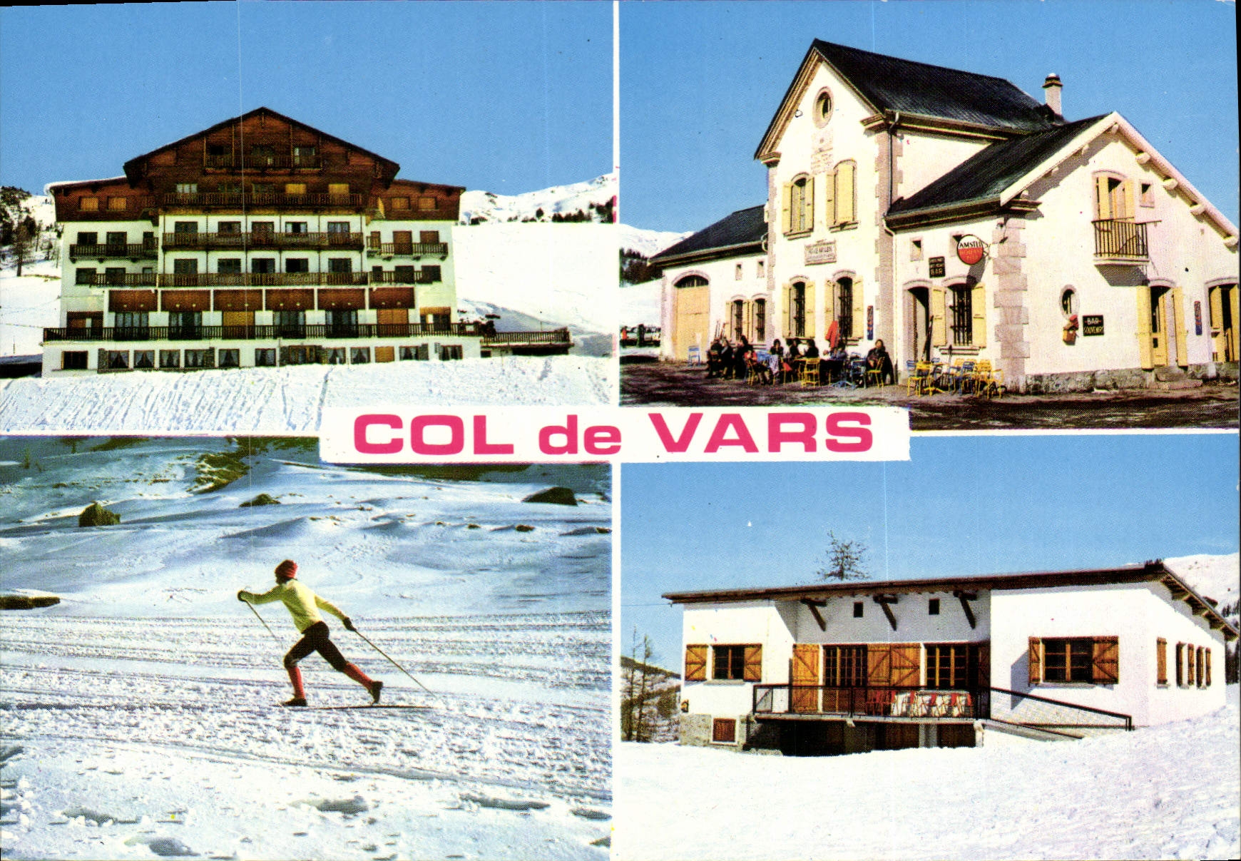 CPSM Les Alpes col de Vars Le Refuge Napoleon Le Grand Chalet Le Spoutnik