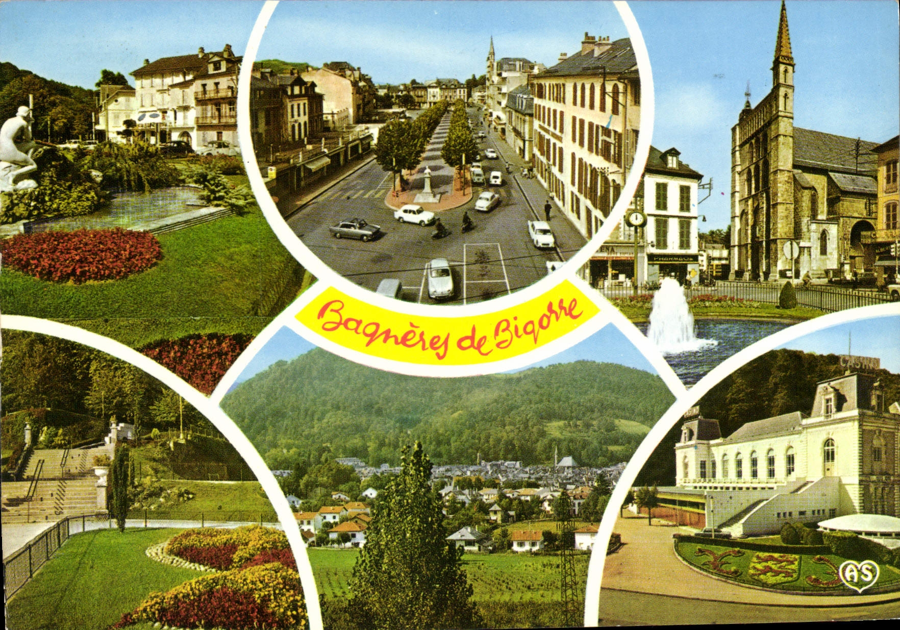 CPSM Bagneres de Bigorre Hautes Pytenees Jardins des Thermes 