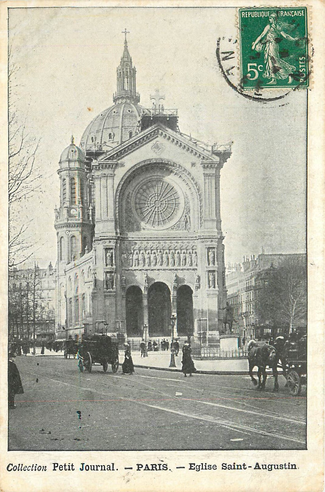 CPA Paris Eglise Saint Augustin