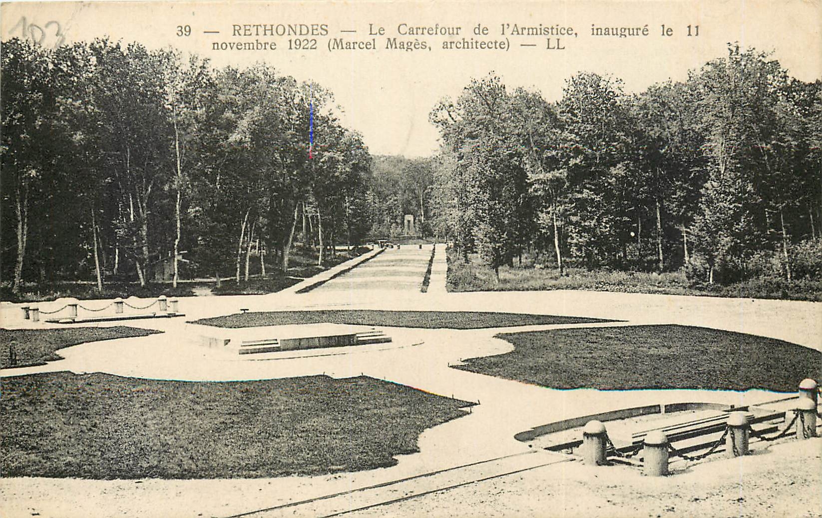 CPA Rethondes le Carrefour de l'Armistice inaugure le novembre 1922