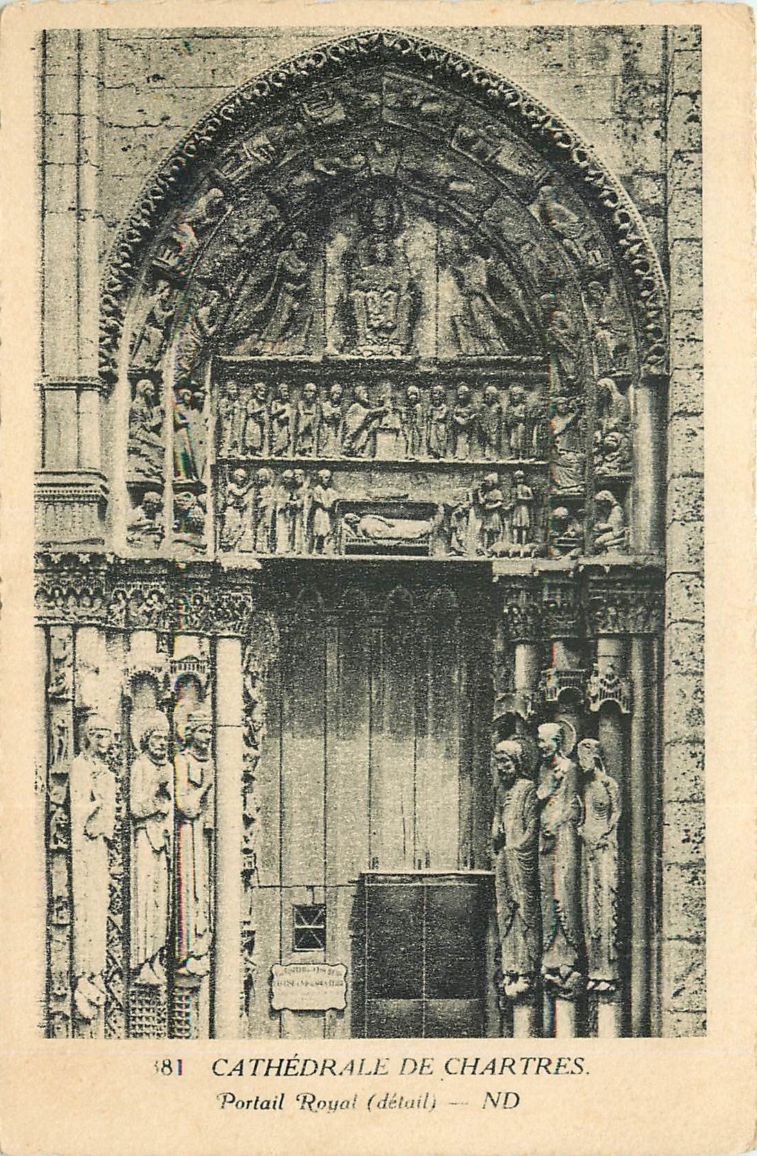 CPA Cathedrale de Chartres Partail Royal (Detail)