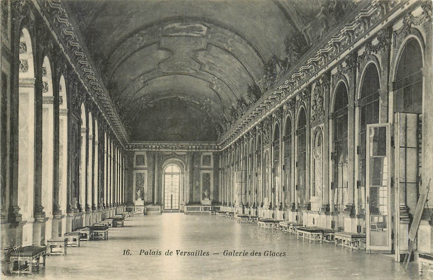 CPA Versailles Palais Galrie Glaces